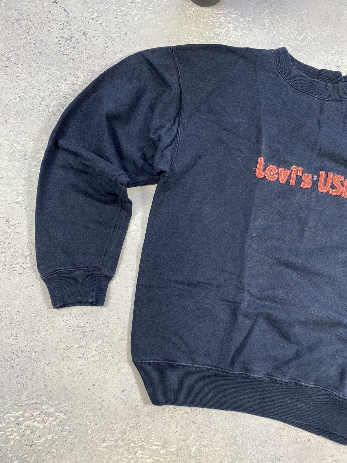 Levi's × Vintage Vintage Levi’s Men’s Blue Sweatshirt With Big Centre Logo Size US L / EU 52-54 / 3 - 3 Thumbnail