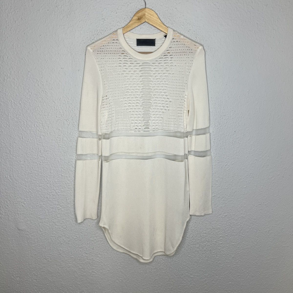 Alexander Wang × Designer × Japanese Brand Alexander Wang Mini Midi Dres Ecru Beige Transparent Size M / US 6-8 / IT 42-44 - 1 Thumbnail