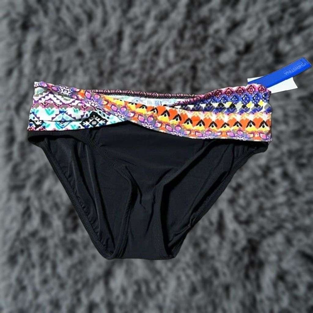 Vintage Retro 90s Y2K Bikini Swim Bottom Sz 12 Tribal Aztec Goho Resort Festival Beach Womens Size 34" / US 12 / IT 48 - 1 Thumbnail