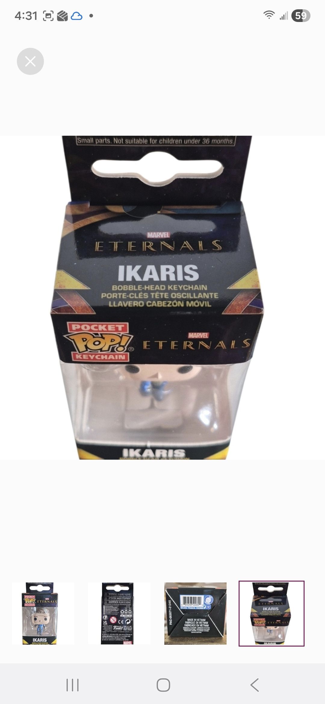 Other Funko × Marvel Eternals IKARIS Pocket POP Keychain Size ONE SIZE - 3 Thumbnail
