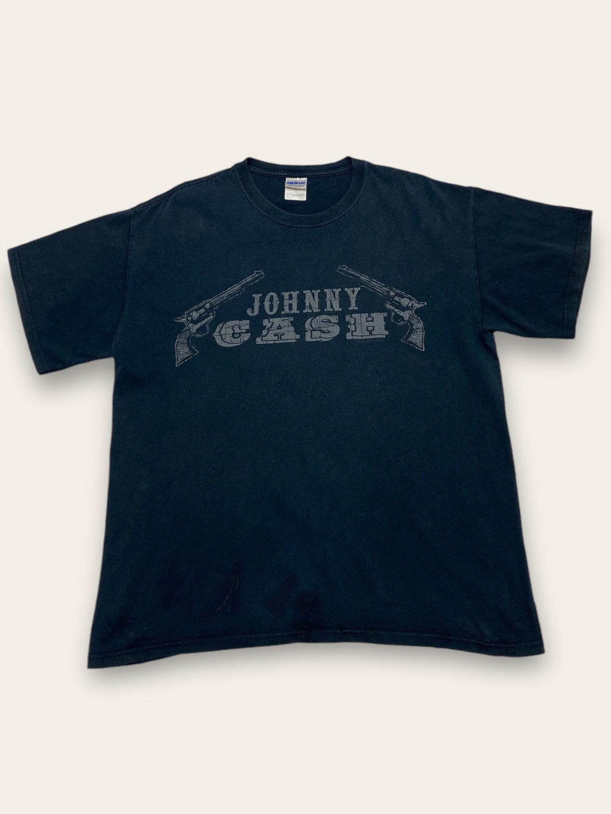 Band Tees 2007 Vintage JOHNY CASH Revolvers Big Logo Black Tee Shirt Size US L / EU 52-54 / 3 - 1 Thumbnail