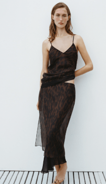 Zara ANIMAL PRINT TOP WITH STRAPS Size M / US 6-8 / IT 42-44 - 1 Thumbnail