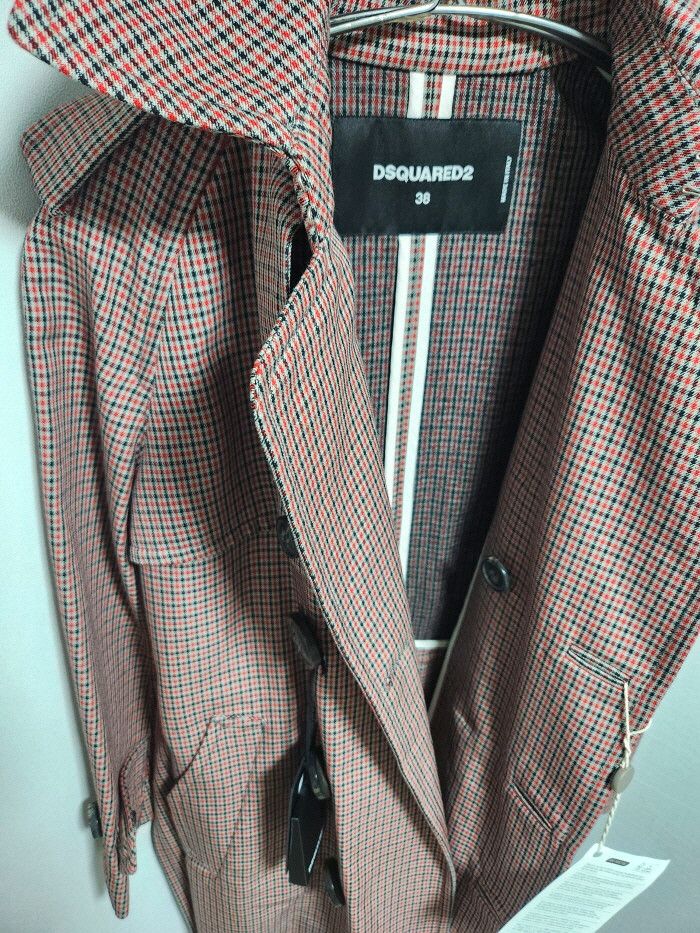 Dsquared2 DSQUARED2 Checkered Trench Coat Size XS / US 0-2 / IT 36-38 - 7 Thumbnail