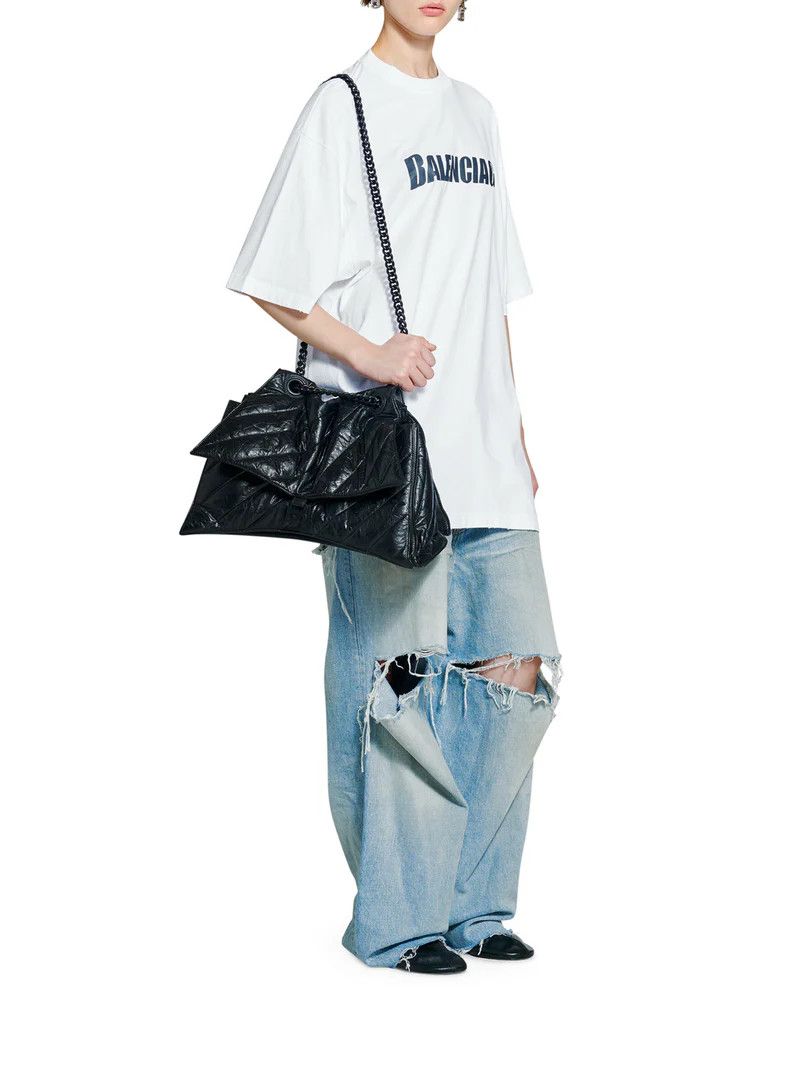 Balenciaga o1in1g1024 Caps T-Shirt Boxy Fit in White Size M / US 6-8 / IT 42-44 - 5 Thumbnail