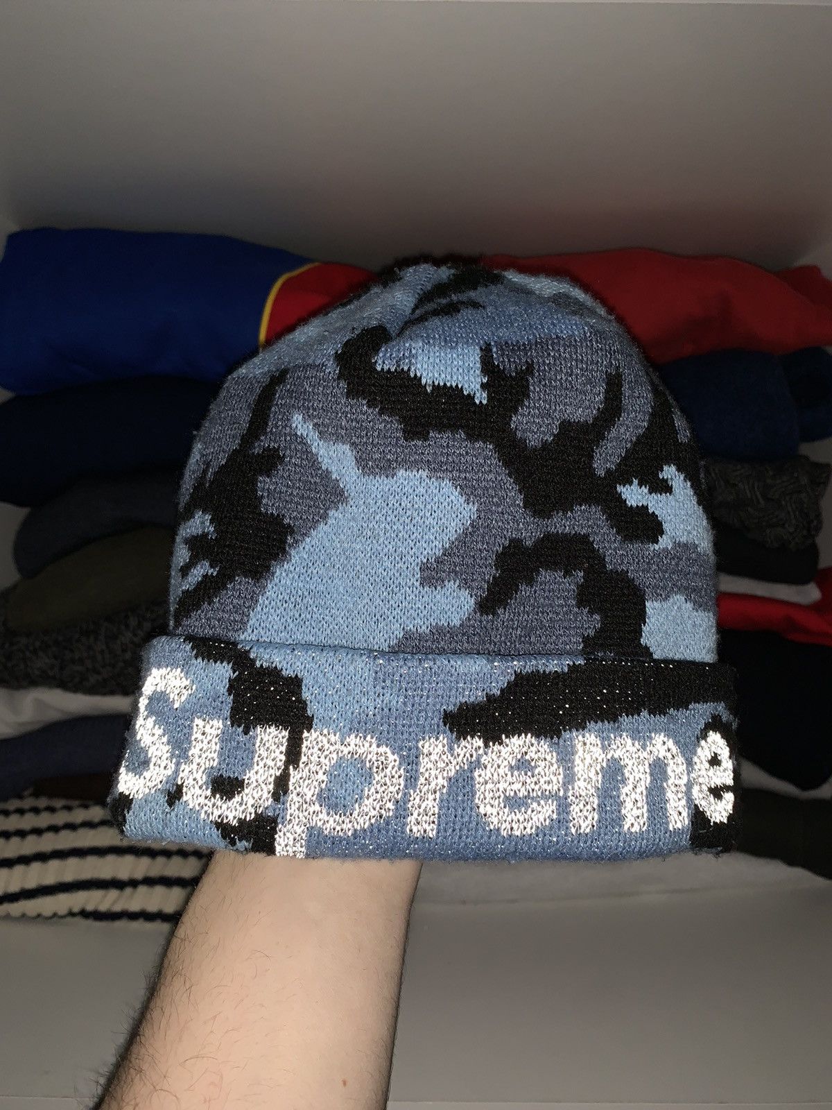 New Era × Supreme Supreme New Era Split Beanie Hat Size ONE SIZE - 10 Thumbnail