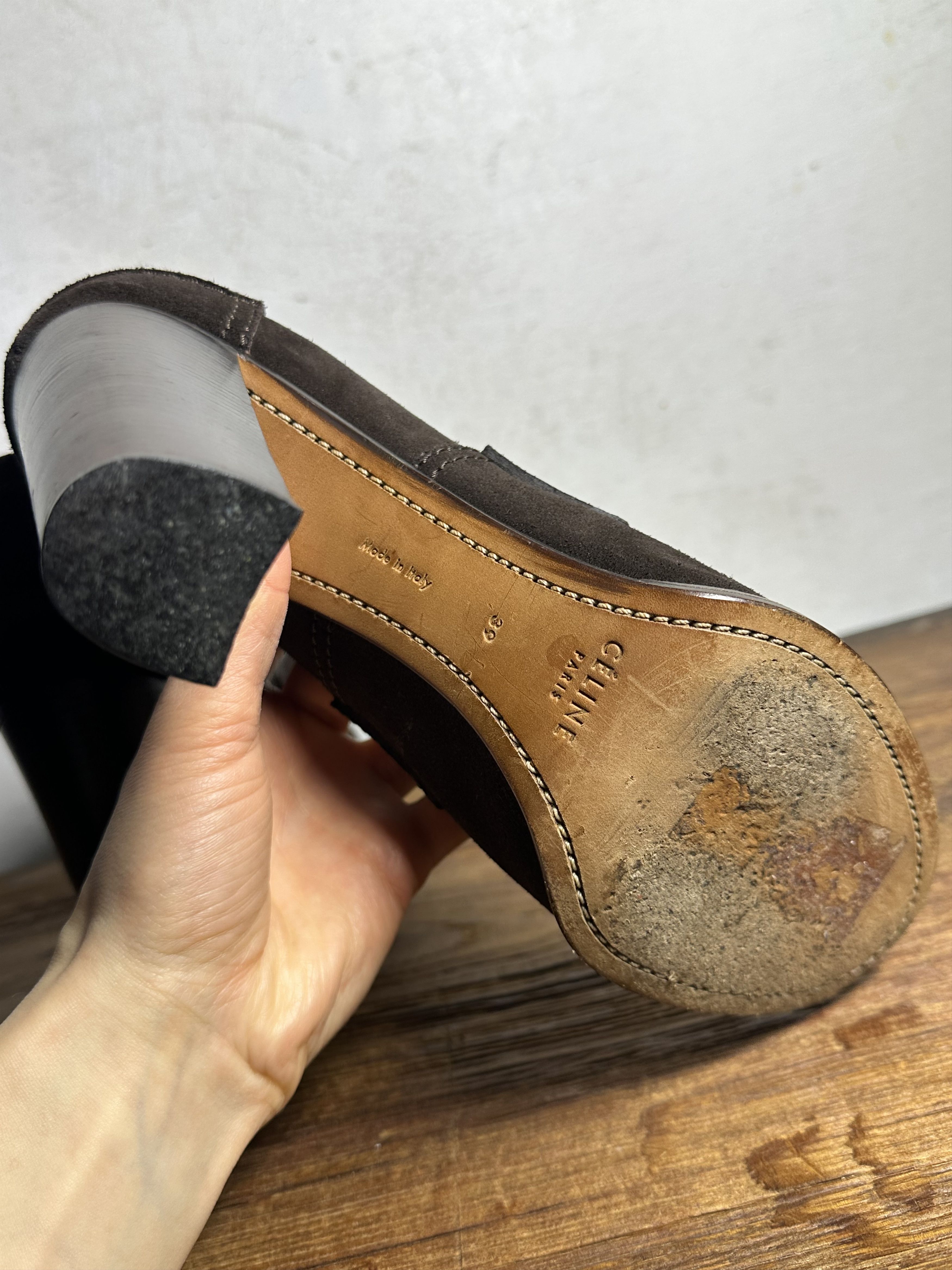 Celine Old Celine Suede Brown Heels Size US 9 / IT 39 - 9 Thumbnail