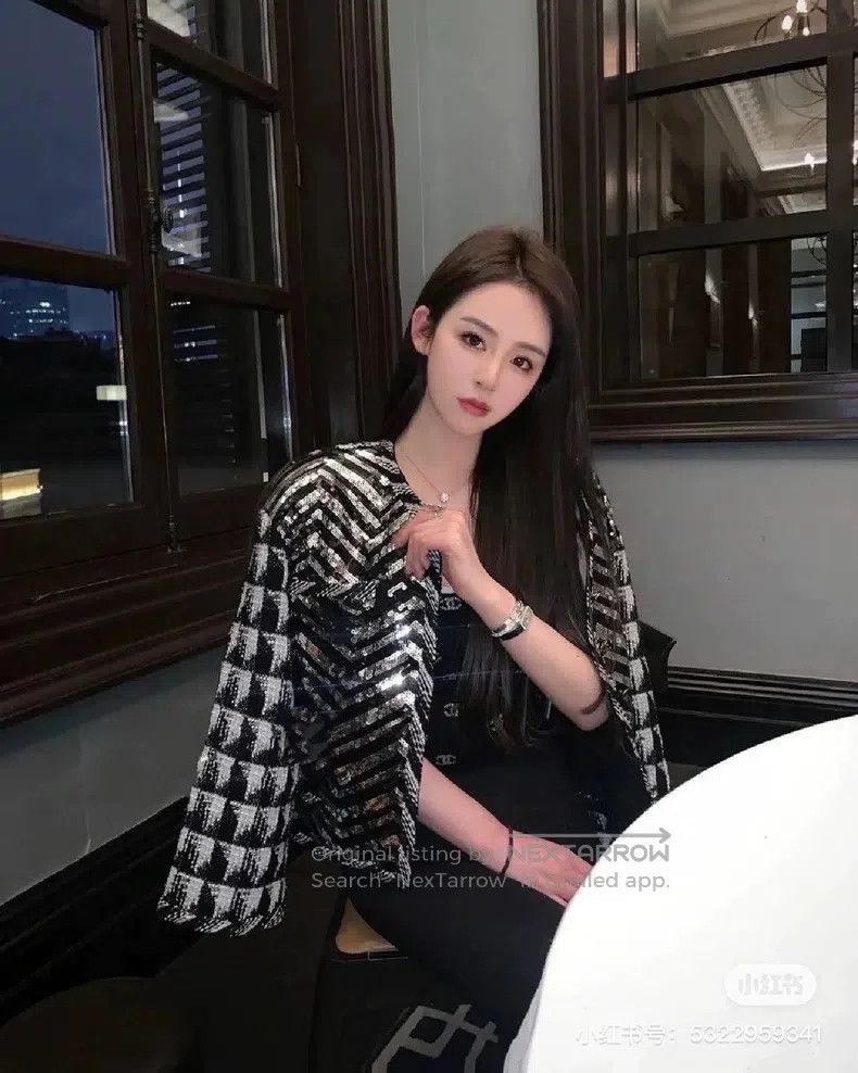 Chanel Chanel Black and white sequin silhouette jacket Size XS / US 0-2 / IT 36-38 - 6 Thumbnail