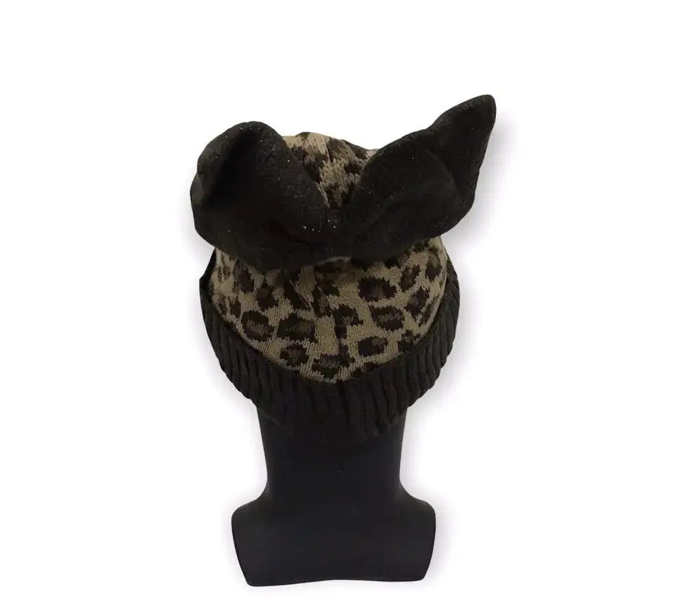 Japanese Brand Japanese Brand Leopard Bunny Horn Beanie Hat Size ONE SIZE - 4 Thumbnail