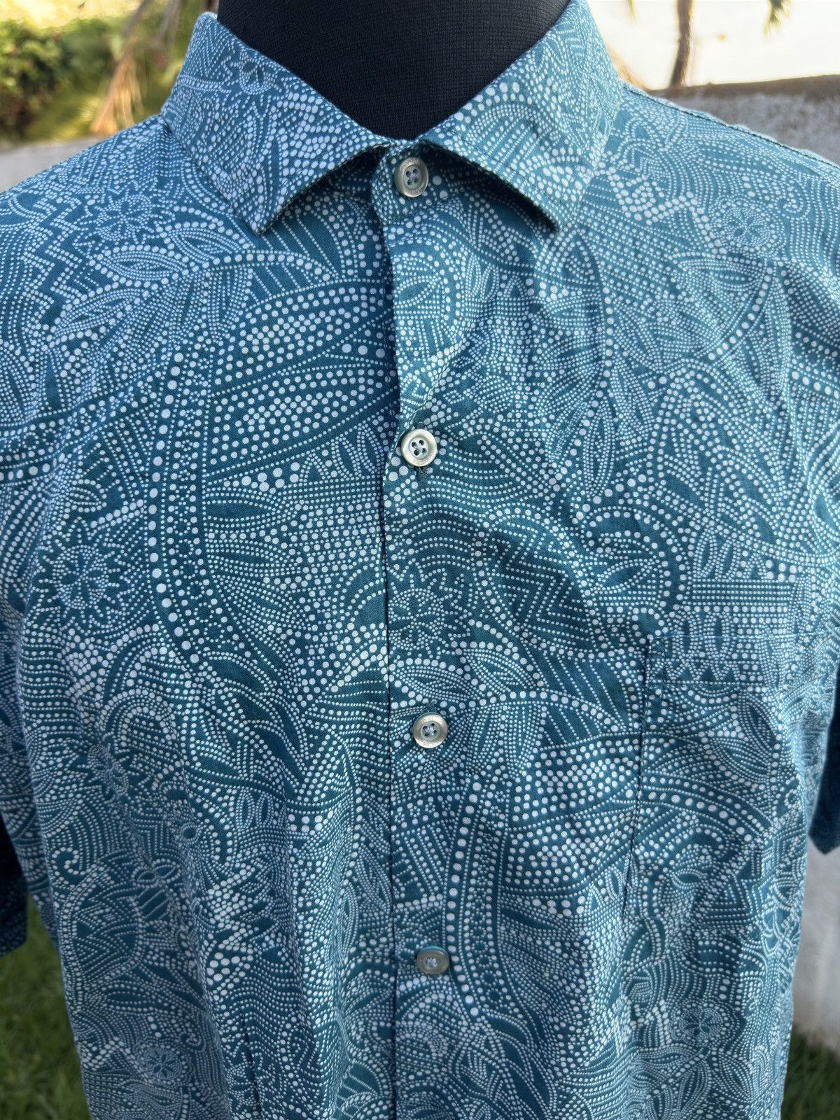 Tori Richard Tori Richard Hawaiian Print Green Full Button Men's XL Size US XL / EU 56 / 4 - 3 Thumbnail