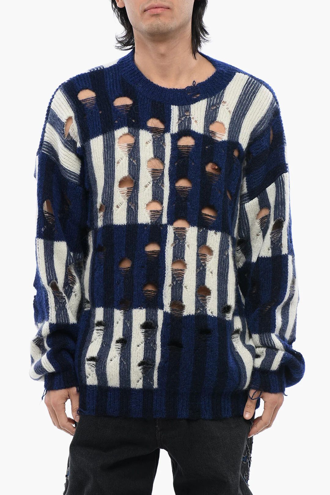 Off-White og1mm0526 Crewneck Tartan Sweater in Multicolor Size US XL / EU 56 / 4 - 1 Thumbnail