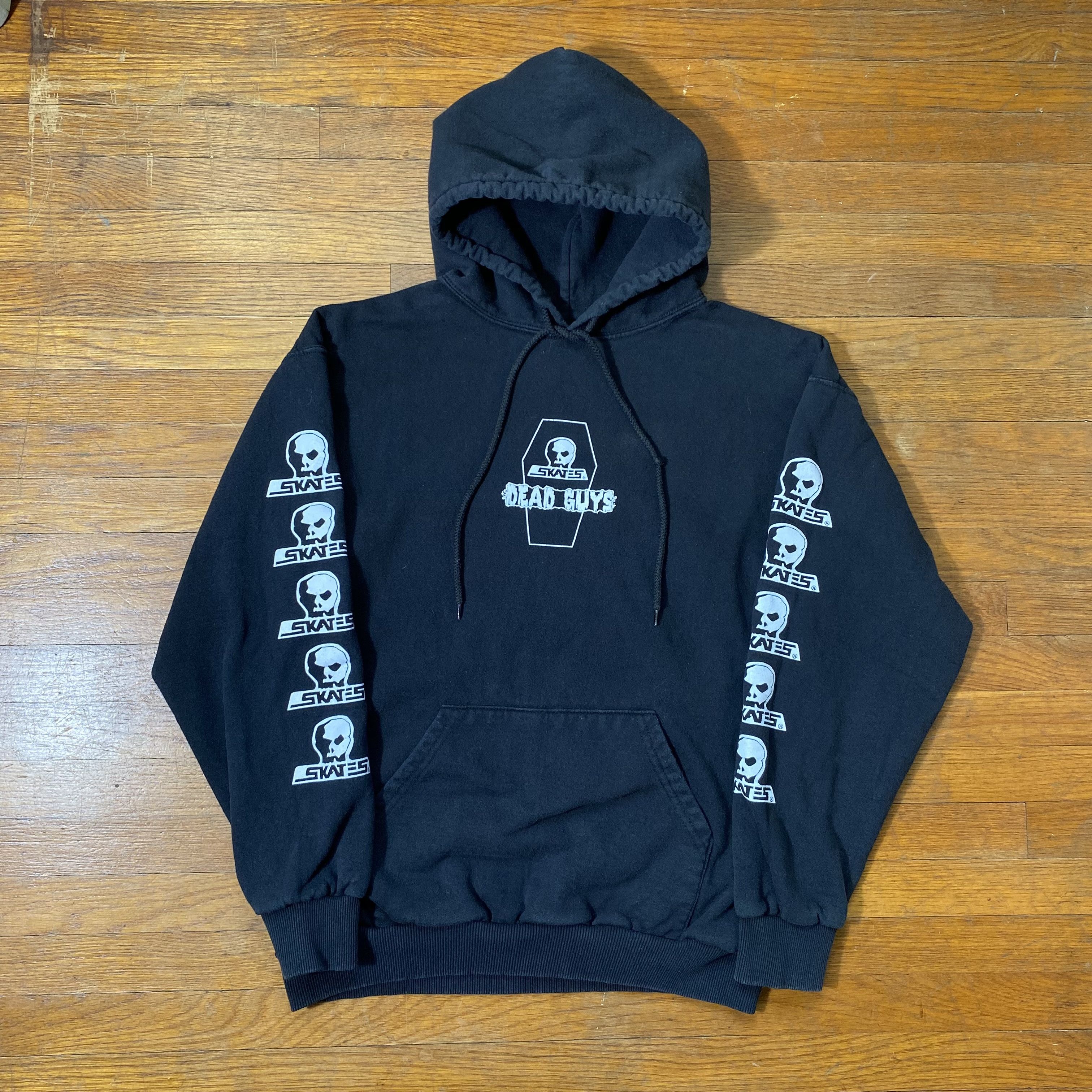 2000s Skull Skates Dead Guys Rare Y2K Hoodie Men's Small