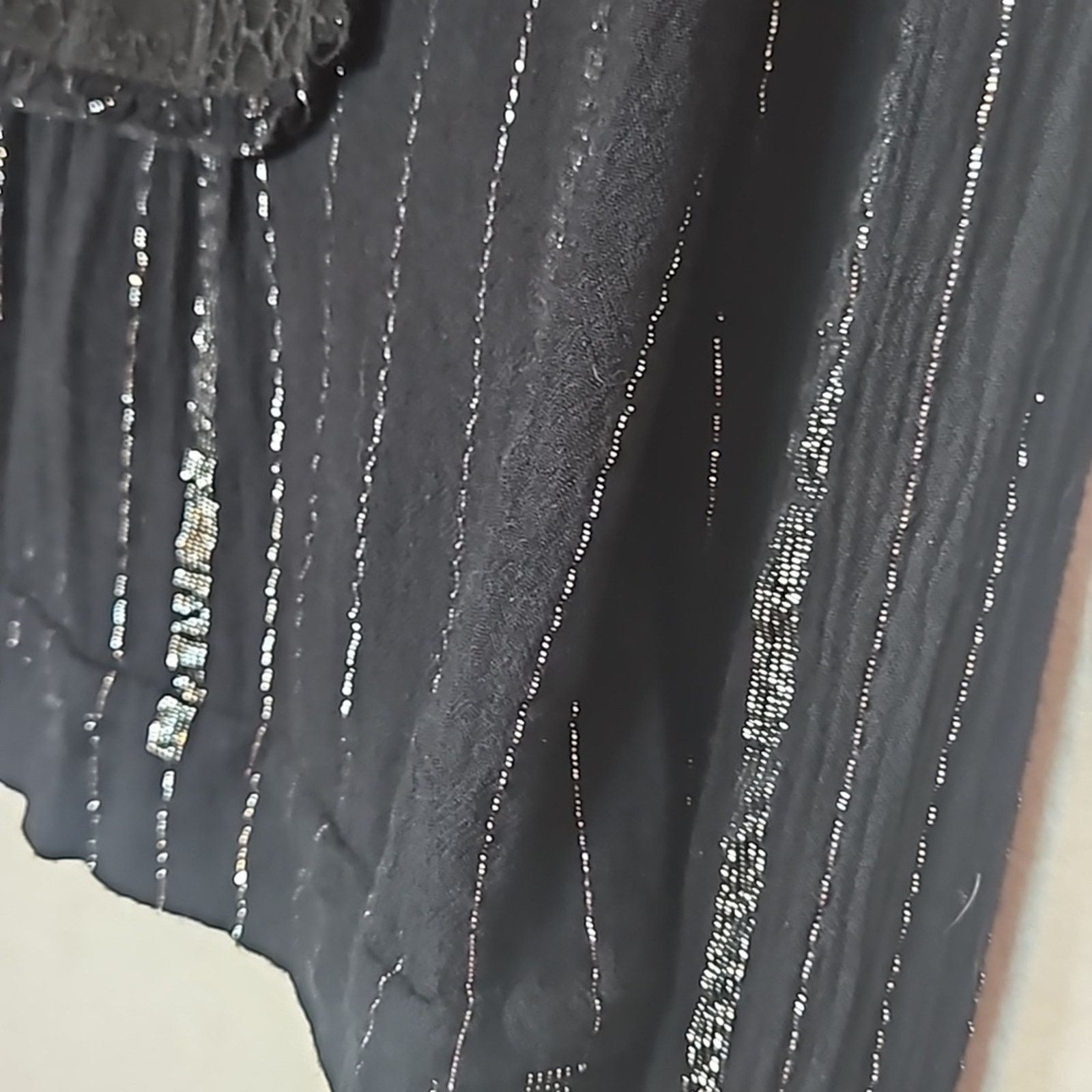 Abercrombie & Fitch Abercrombie & Fitch Black and Silver Mockneck blouse Size S / US 4 / IT 40 - 4 Thumbnail