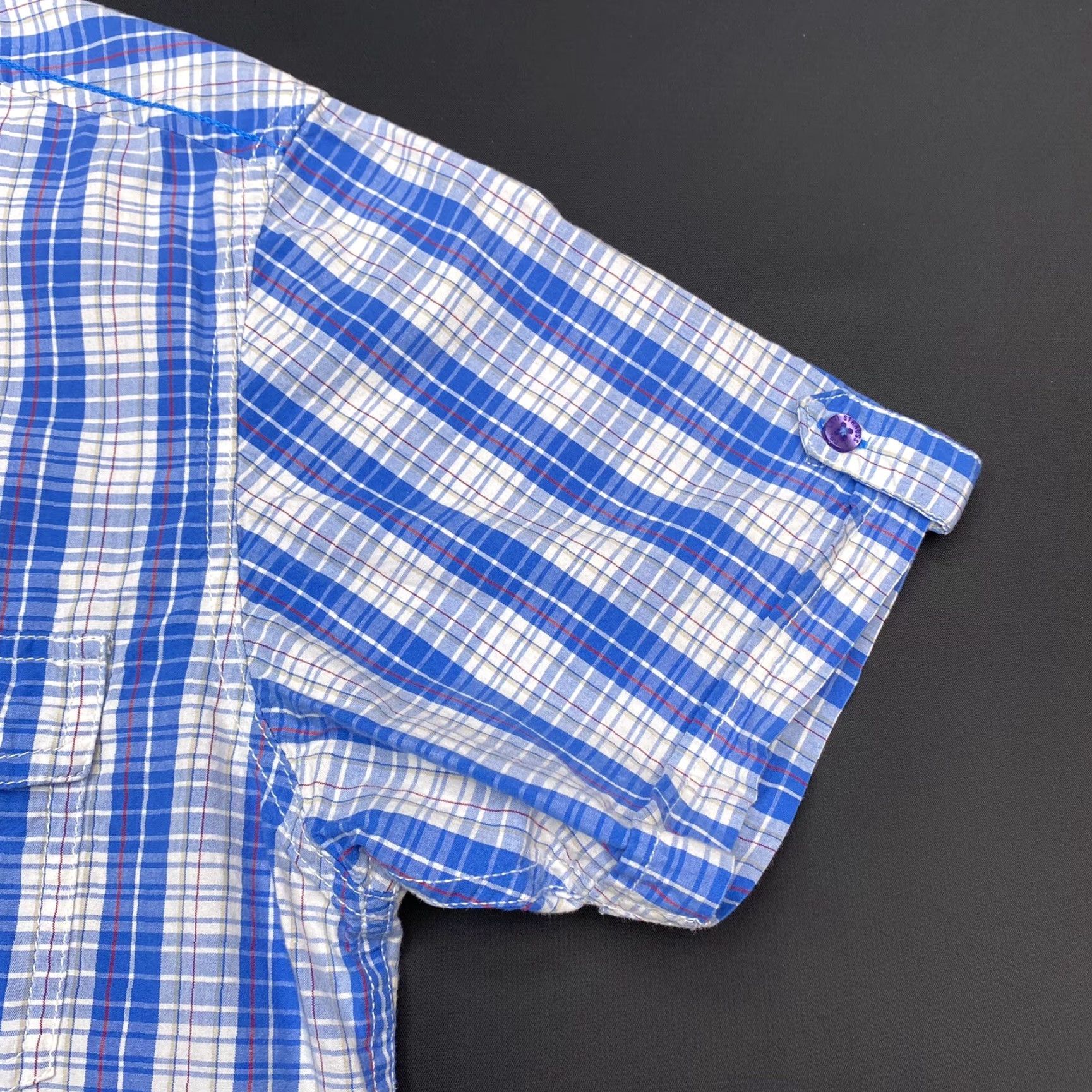 Levi's Levis Red Tab Shirt Adult Large Blue Front Pockets Plaid Button Up Mens Size US L / EU 52-54 / 3 - 7 Thumbnail