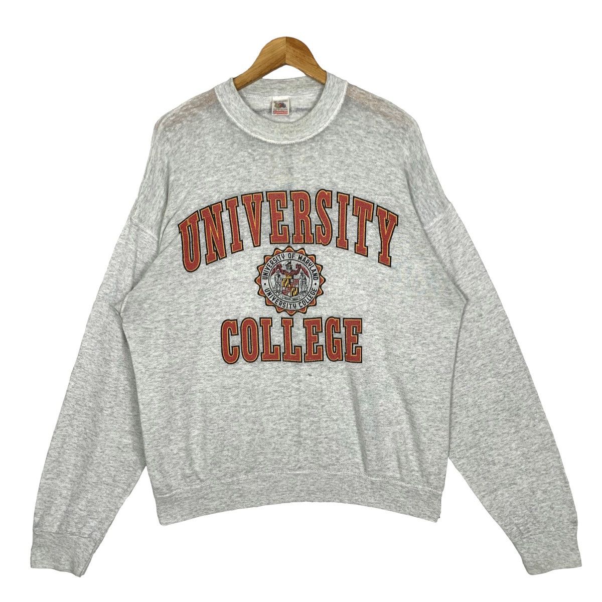 image of American College x Collegiate VTG 90's University Of Maryland University College Sweatshirt in Grey