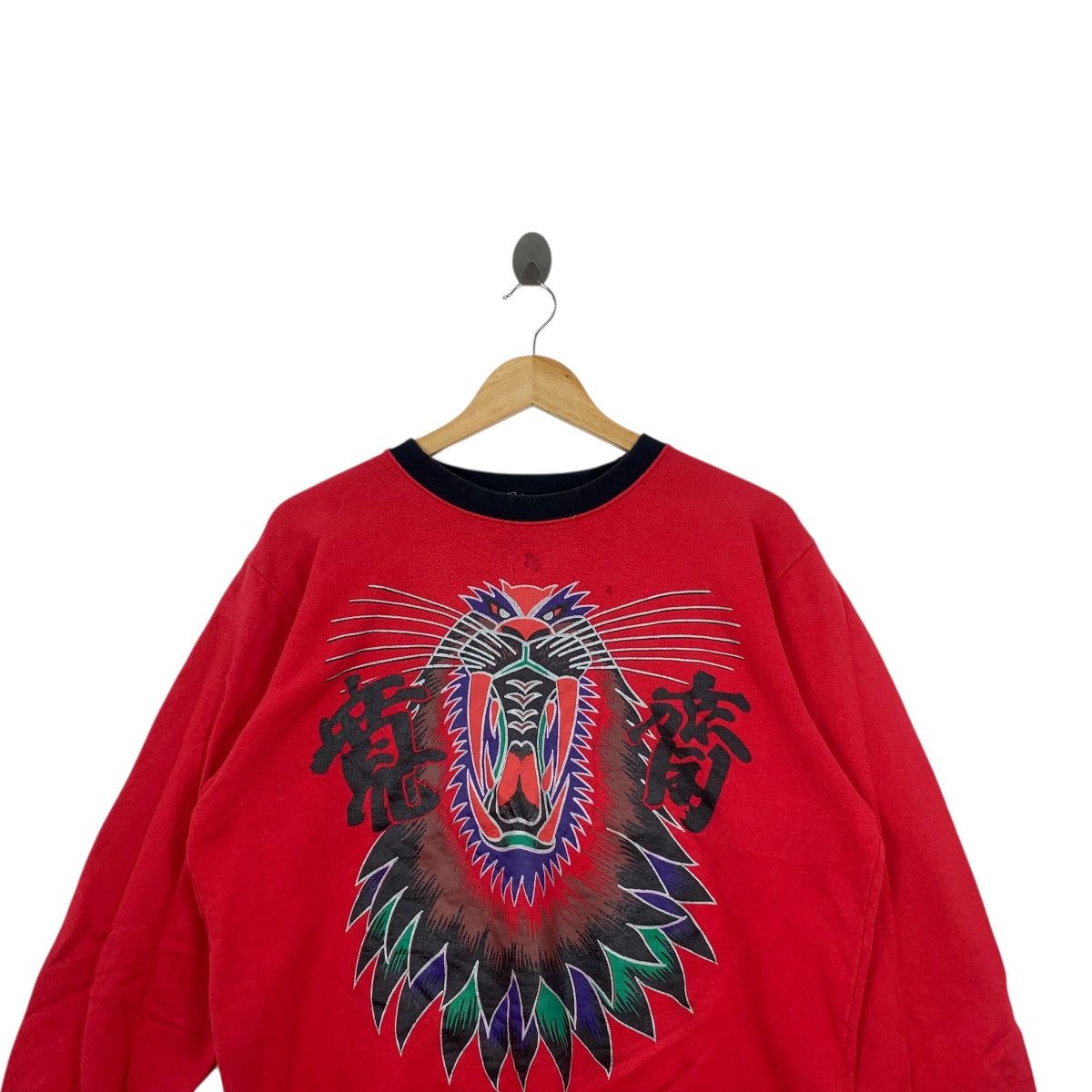 Kansai Yamamoto Vintage 80’ KANSAI YAMAMOTO JAPAN Tiger O2 Eyes Tag Size L / US 10 / IT 46 - 2 Thumbnail