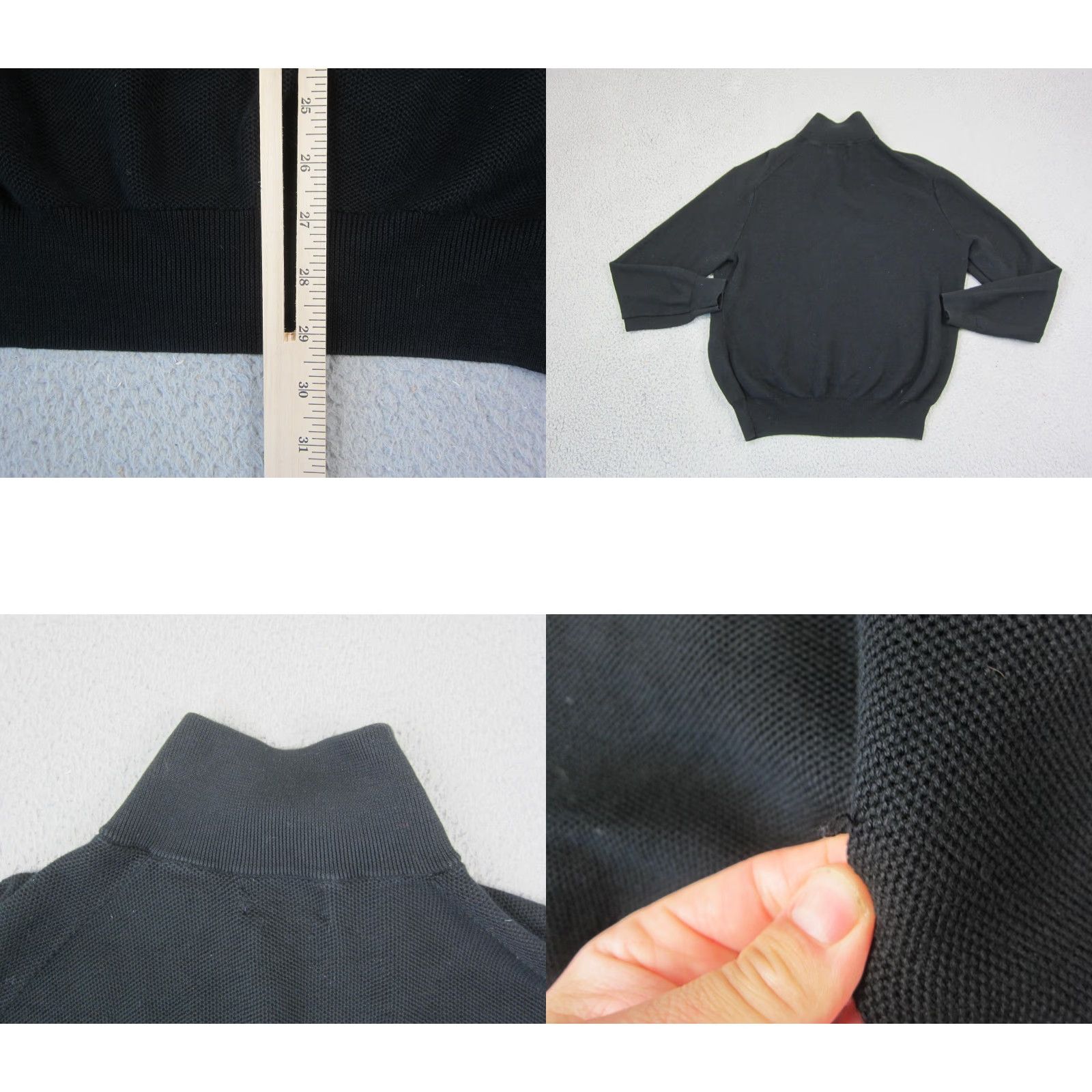 Polo Ralph Lauren Polo Ralph Lauren Sweatshirt XL Black Knit Zip 1/4 Mock Neck Logo Mens 90s Style Pullover Knit Sweatshirt Size US XL / EU 56 / 4 - 9 Thumbnail