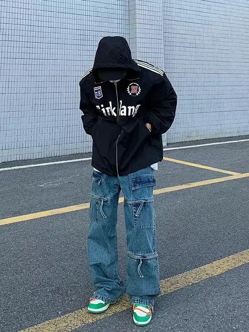American Edition × Designer Bag fade baggy skate hiphop cargo pants Size US 32 / EU 48 - 3 Thumbnail