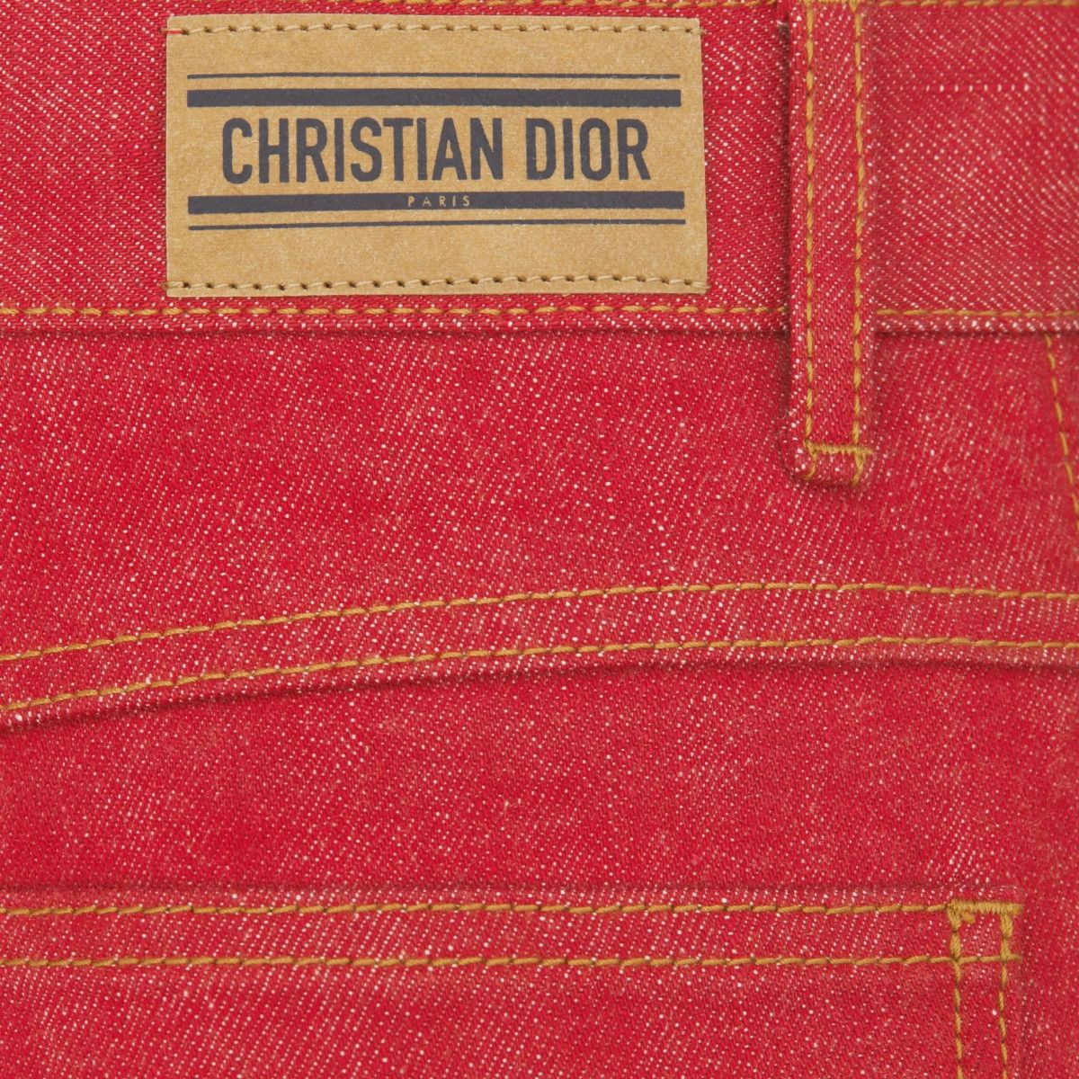 Dior o1bcso1str0225 Fitted Jeans in Red Size 28" / US 6 / IT 42 - 3 Thumbnail