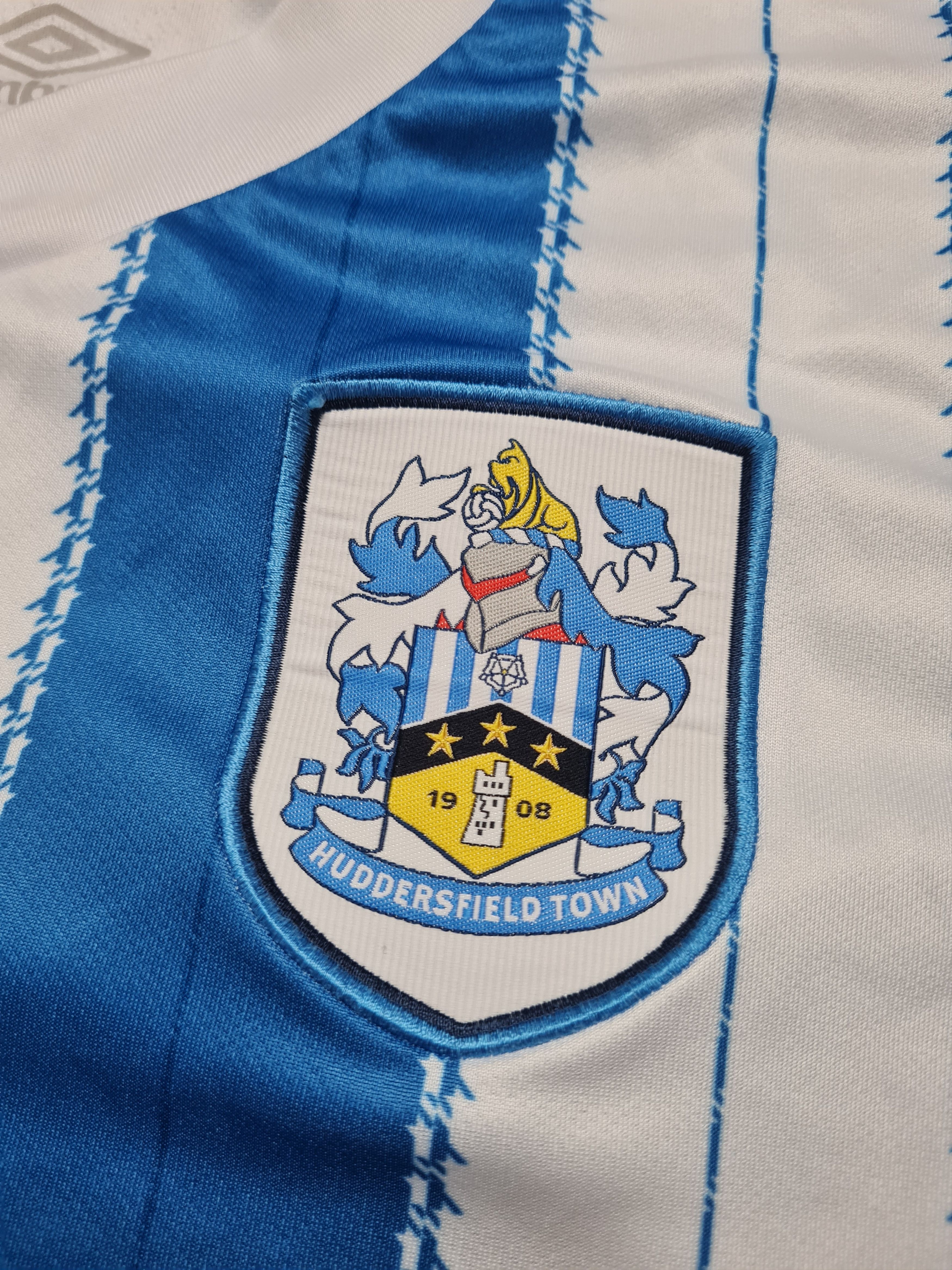 Umbro Huddersfield Town Home Shirt 2024/25 Umbro Mens Blue White Size US L / EU 52-54 / 3 - 18 Thumbnail