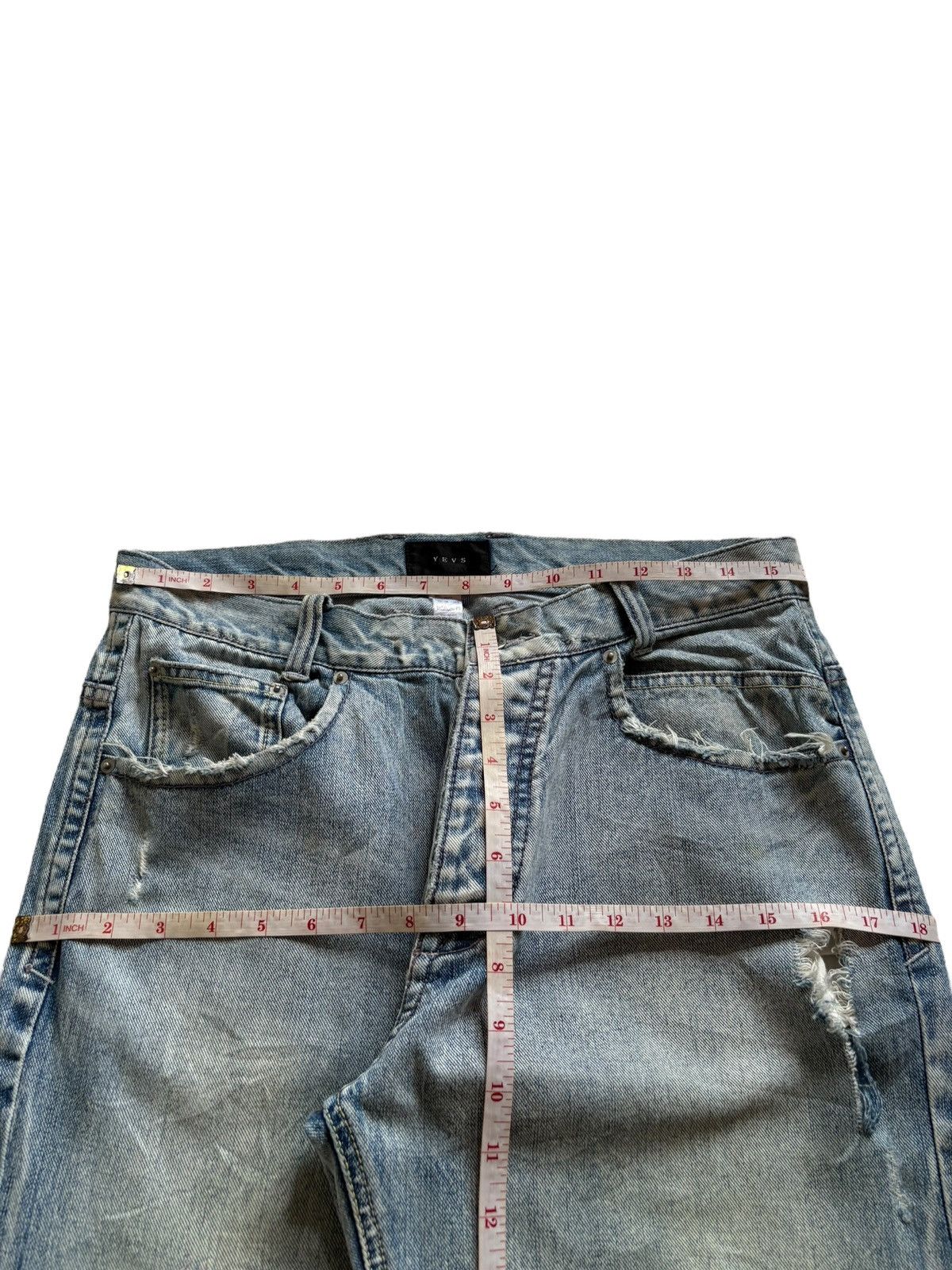 Japanese Brand Vintage Japanese Brand Mud Wash Sashiko Style Rip Baggy Jean Size US 32 / EU 48 - 10 Thumbnail