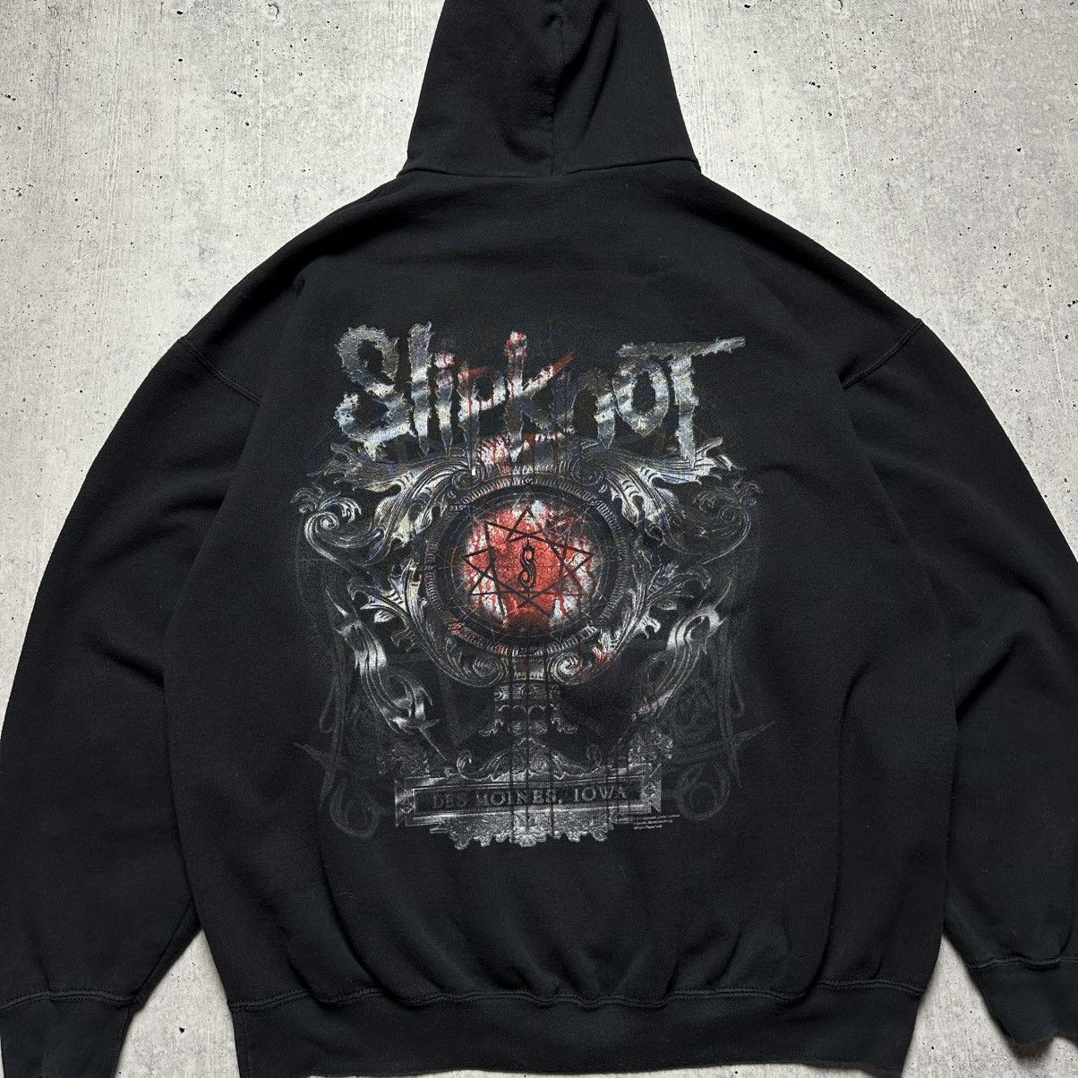 Slipknot × Vintage Slipknot Big Print Vintage Des Mointes Pentagram Hoodie Size US XL / EU 56 / 4 - 8 Thumbnail
