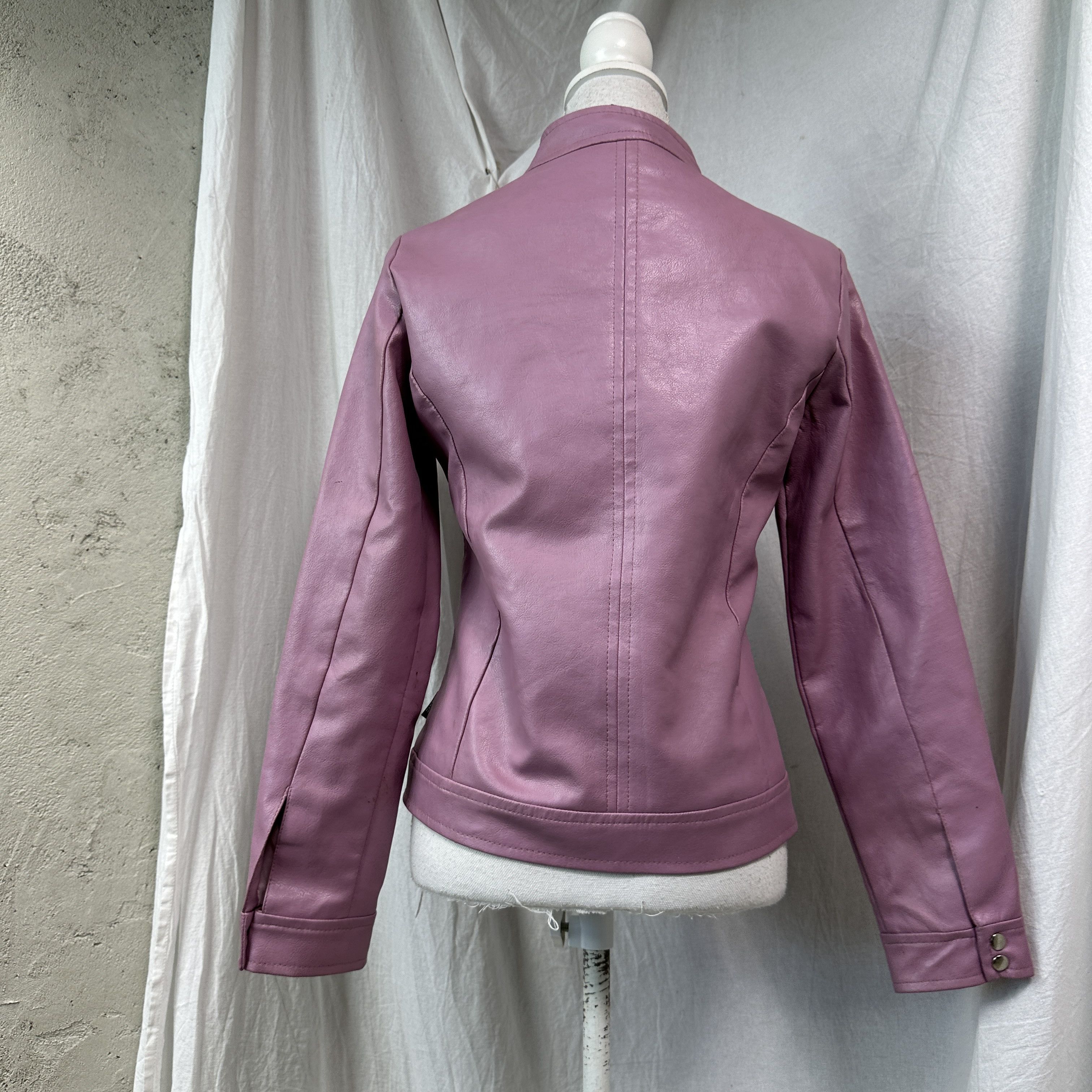 Vintage Vintage Biker Moto Racing Pink Faux Leather Jacket 90s Size US M / EU 48-50 / 2 - 7 Thumbnail