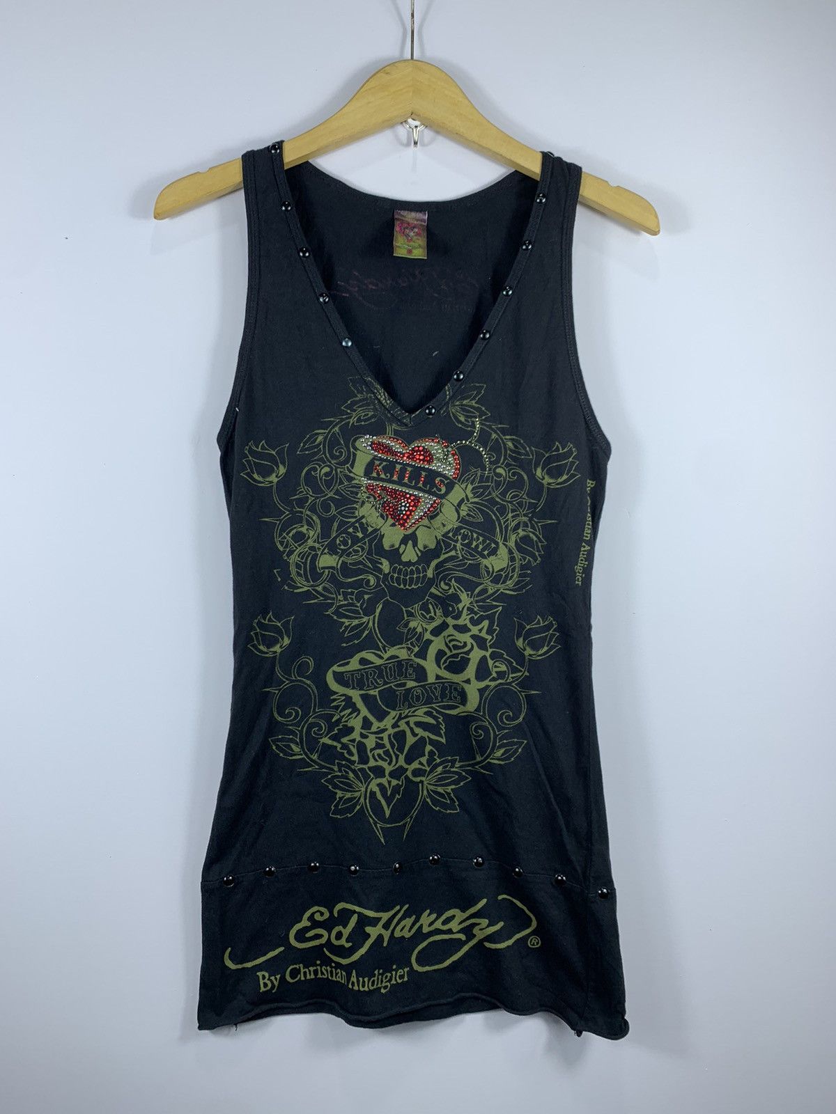 If Six Was Nine Ed Hardy By Christian Audiger Skull Tank top Size US S / EU 44-46 / 1 - 1 Thumbnail