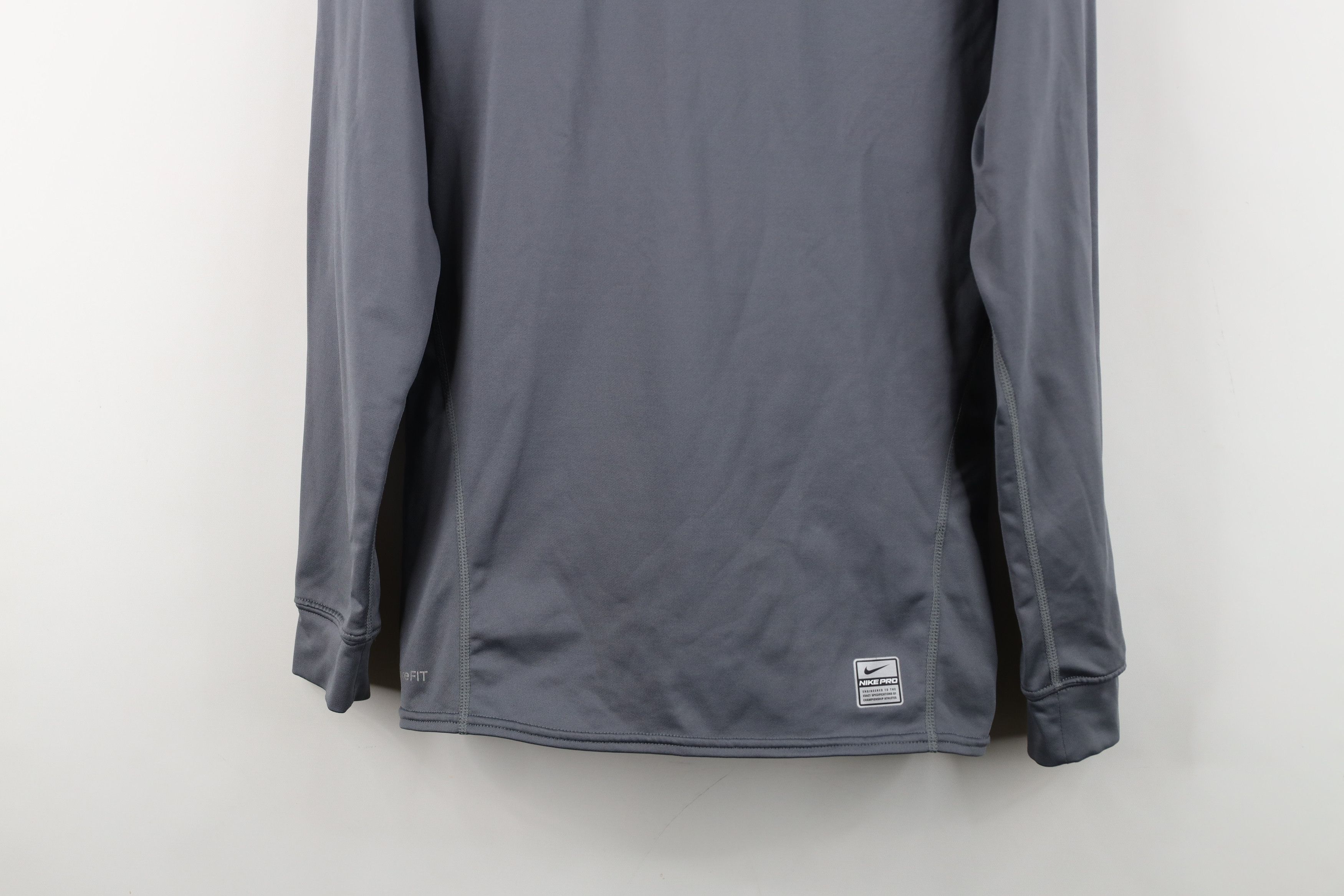 Nike Nike Pro Compression Mock Neck Long Sleeve T-Shirt Gray Size US M / EU 48-50 / 2 - 3 Thumbnail
