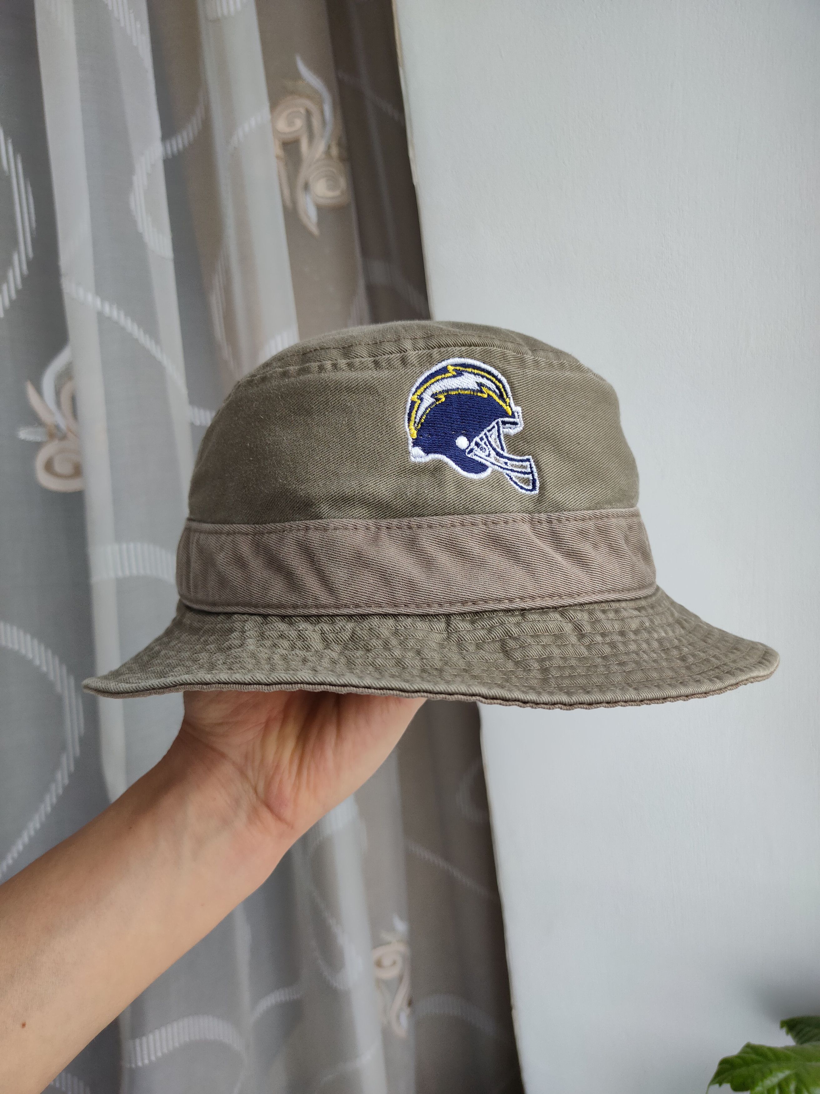NFL Vintage Bucket Hat NFL Twins Enterprise Rugby Helmet Logo Size ONE SIZE - 8 Thumbnail