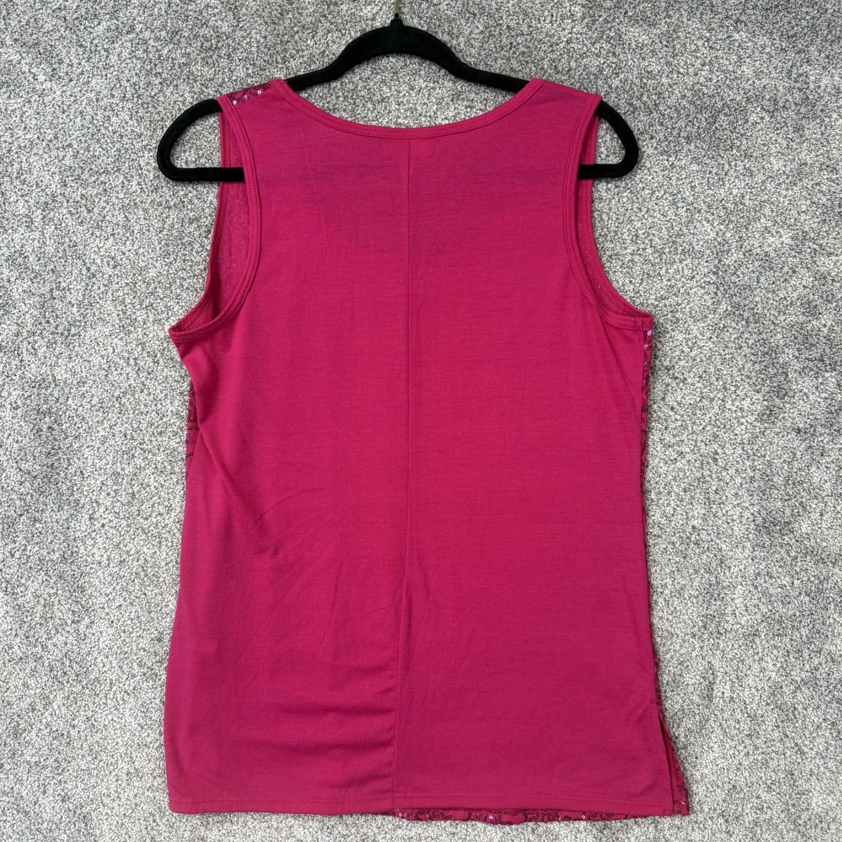 Vintage VTG Fashion Bug Tank Top Womens L Pink Sequin Clubwear Sparkle Barbiecore Size L / US 10 / IT 46 - 7 Thumbnail