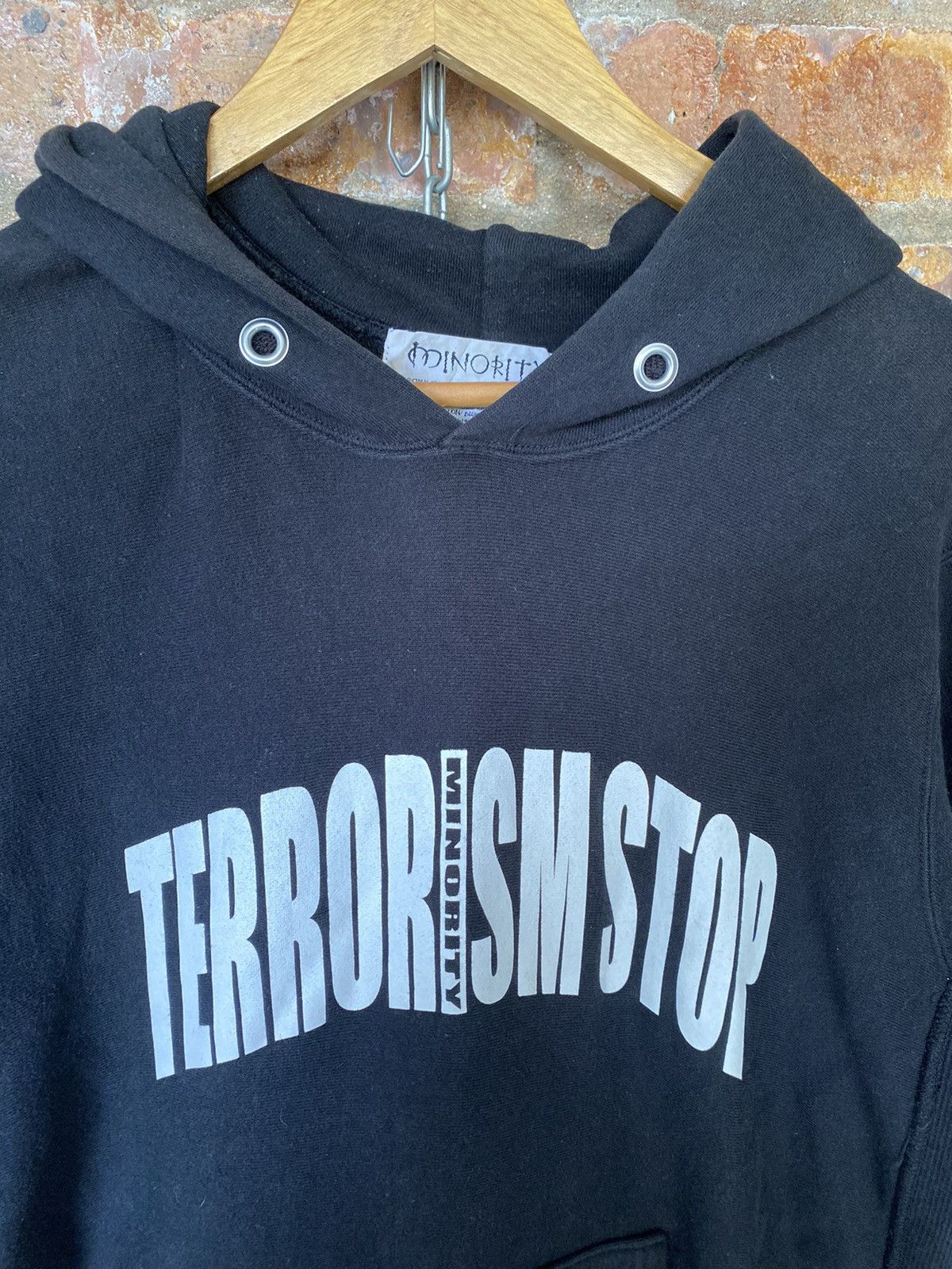 General Research 1990s Minority Japan TERROISM STOP War hoodie Size US L / EU 52-54 / 3 - 4 Thumbnail