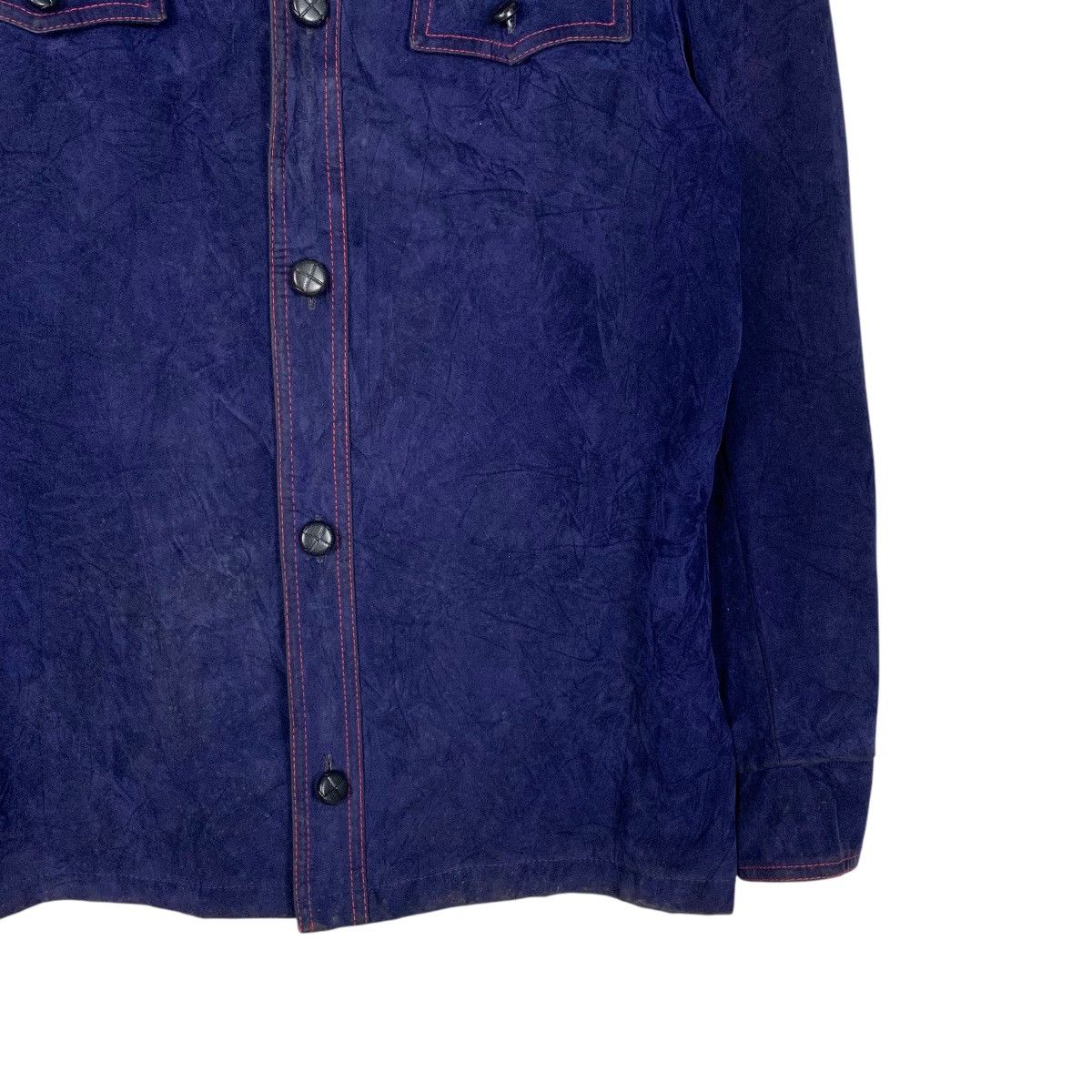 Japanese Brand BRAD WHITNEY Purple Suede Leather Jacket #1833-C79 Size US M / EU 48-50 / 2 - 4 Thumbnail