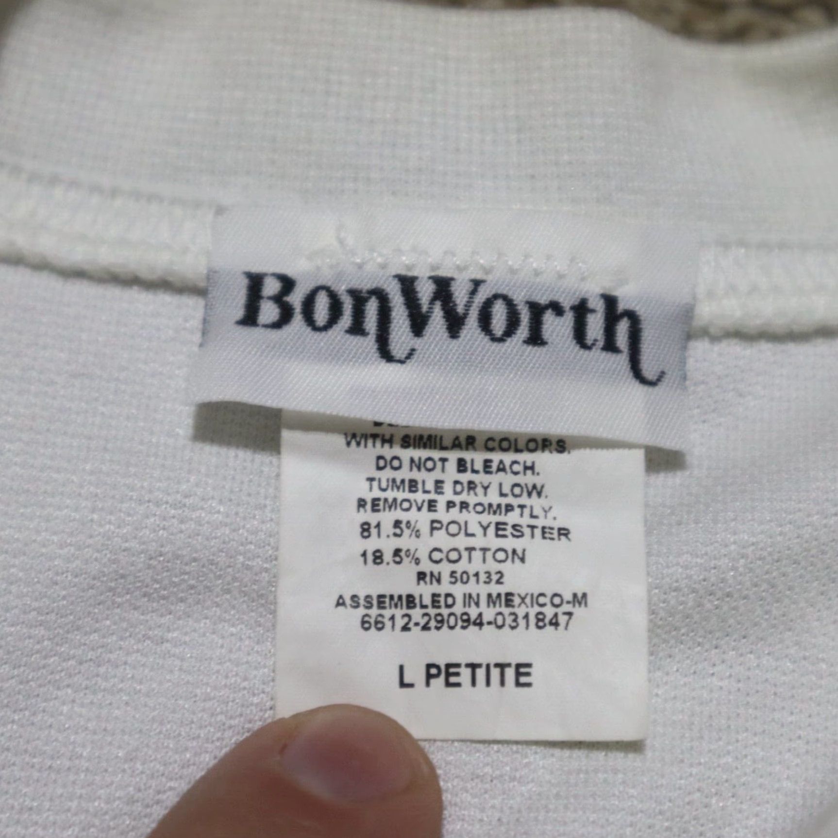 Vintage VINTAGE BonWorth Sweater Shirt White Floral Embroidered Mock Neck Long Sleeve PL Womens Size L / US 10 / IT 46 - 3 Thumbnail