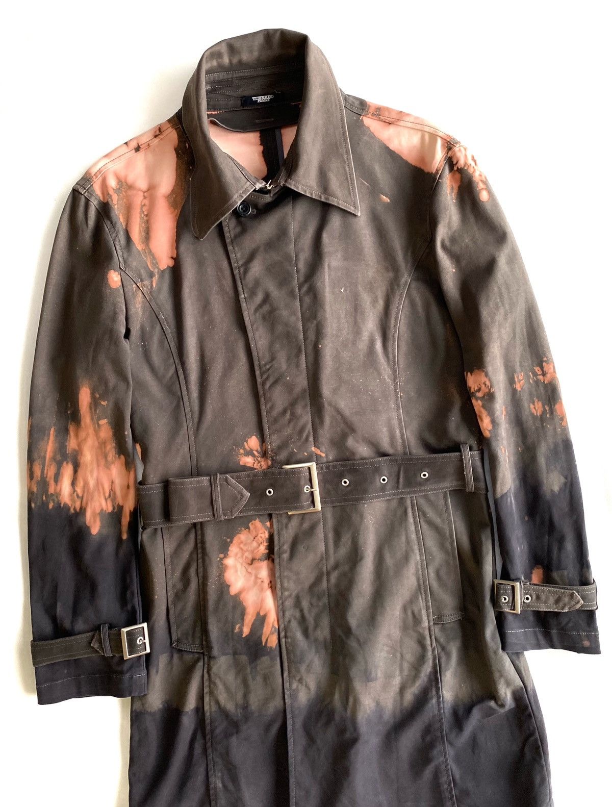 Japanese Brand Tornado Mart Bleach Wash Belted Trench Coat Size US M / EU 48-50 / 2 - 9 Thumbnail
