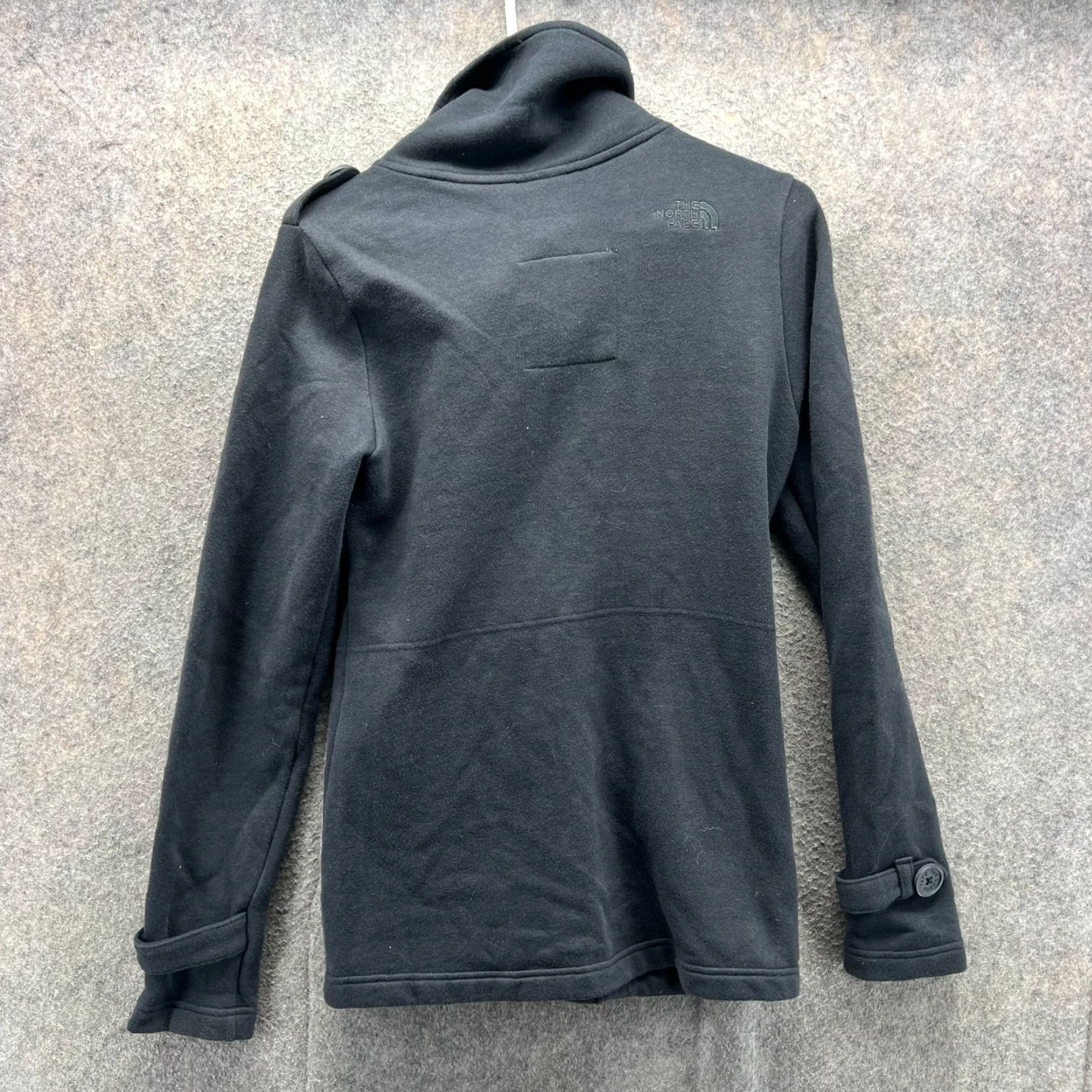 The North Face VINTAGE? The North Face Jacket Womens XS Black Peacoat Double Breasted Fleece Coat Size XS / US 0-2 / IT 36-38 - 2 Thumbnail