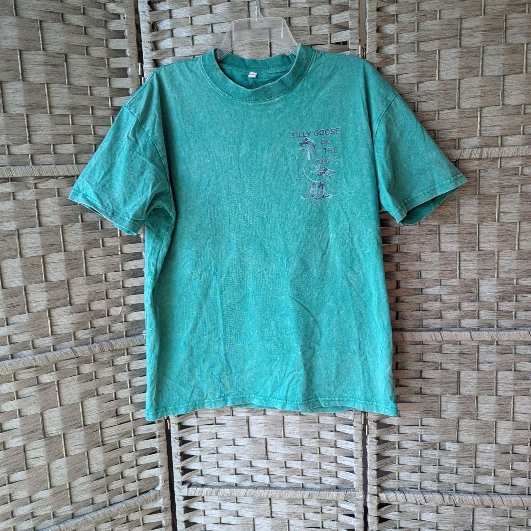 Altea Silly Goose on the Loose Graphic T-Shirt Teal Green Cotton Mens Sz S Crew Neck Short Sleeve Size US S / EU 44-46 / 1 - 2 Thumbnail