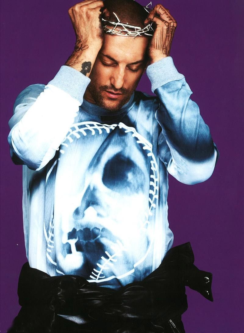Givenchy Grey Runway Baseball Skull Organza Silk Sweatshirt Size US M / EU 48-50 / 2 - 9 Thumbnail