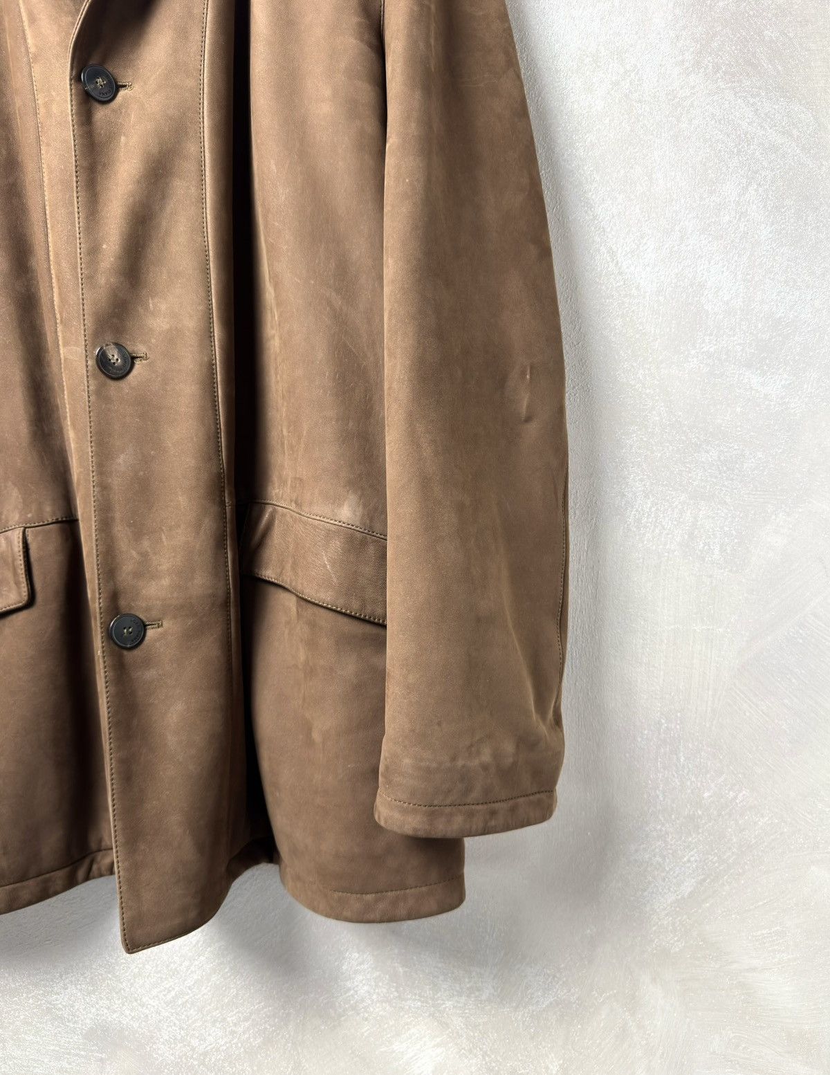 Loro Piana Loro Piana Suede & Cashmere Heavy Coat Jacket Size US L / EU 52-54 / 3 - 12 Thumbnail