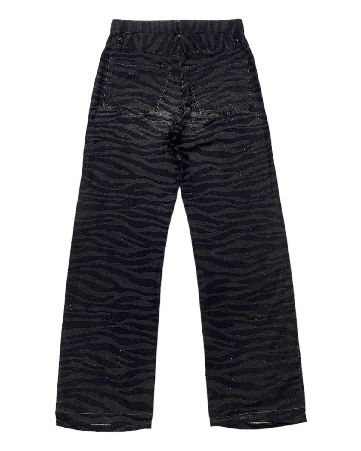 MOTHER TIGER STRIPES BAGGY DISTRESS DENIM JEANS