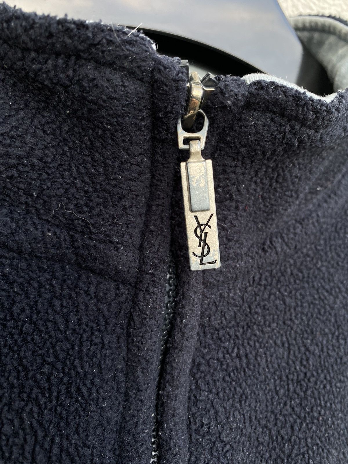 Yves Saint Laurent Fleece Big Logo YSL Sweatshirt 1/4 Zip YSL Sweater Size US XL / EU 56 / 4 - 5 Thumbnail