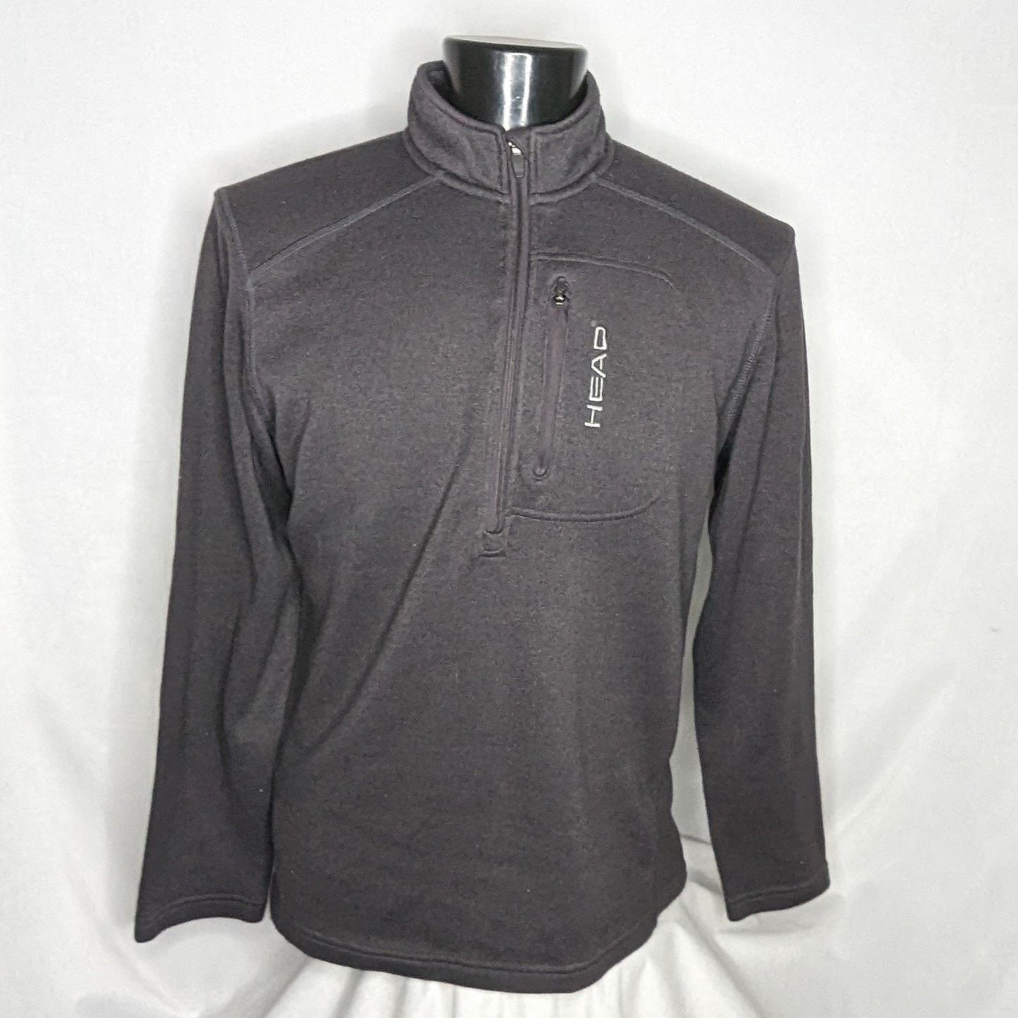 Other Head Men's 1/4 Zip Fleece Pullover Large Black Sweater Size US L / EU 52-54 / 3 - 1 Thumbnail