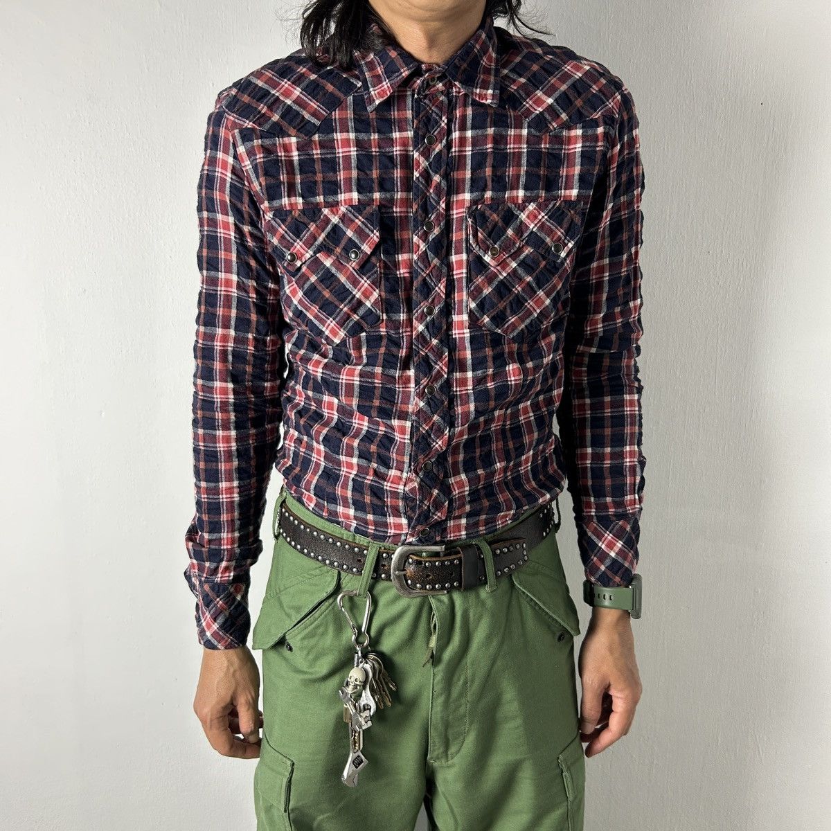 Hysteric Glamour × Japanese Brand × Vintage 291295=Homme Western Pearl Flannel Size US M / EU 48-50 / 2 - 3 Thumbnail