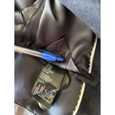 H&M Designer Navy Blue Wool Long Coat Classic Overcoat 34R Forma Size S / US 4 / IT 40 - 9 Thumbnail