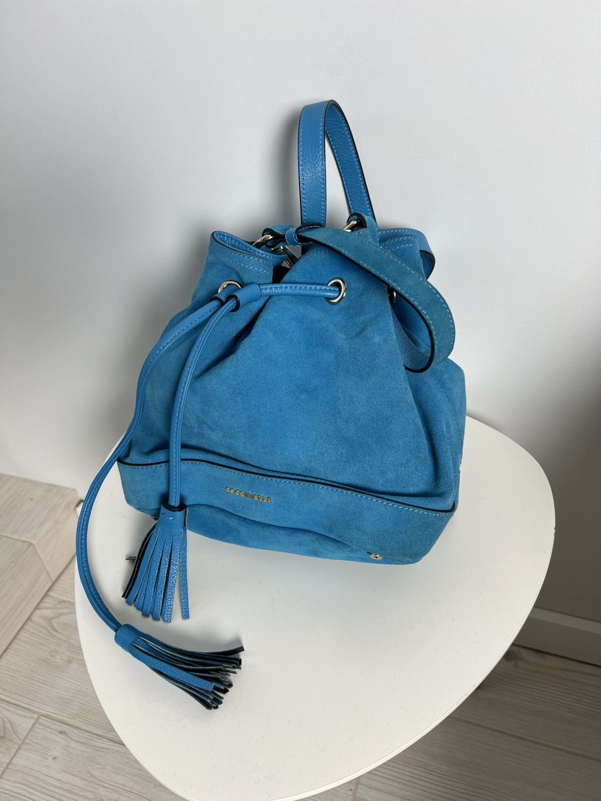 Vintage Luxury Coccinelle Blue Suede bag Size ONE SIZE - 2 Thumbnail
