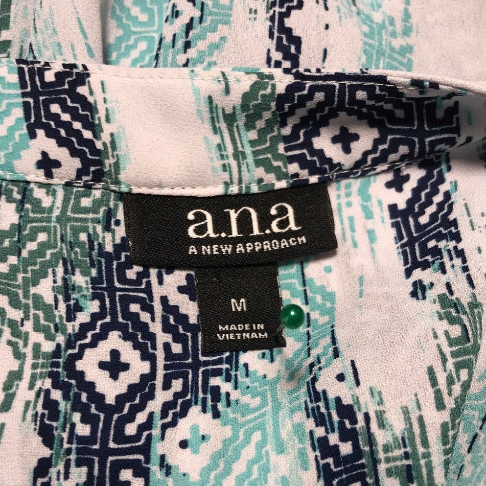 Other A New Approach Geometric V-Neck Long Sleeve Blouse M Size M / US 6-8 / IT 42-44 - 3 Thumbnail