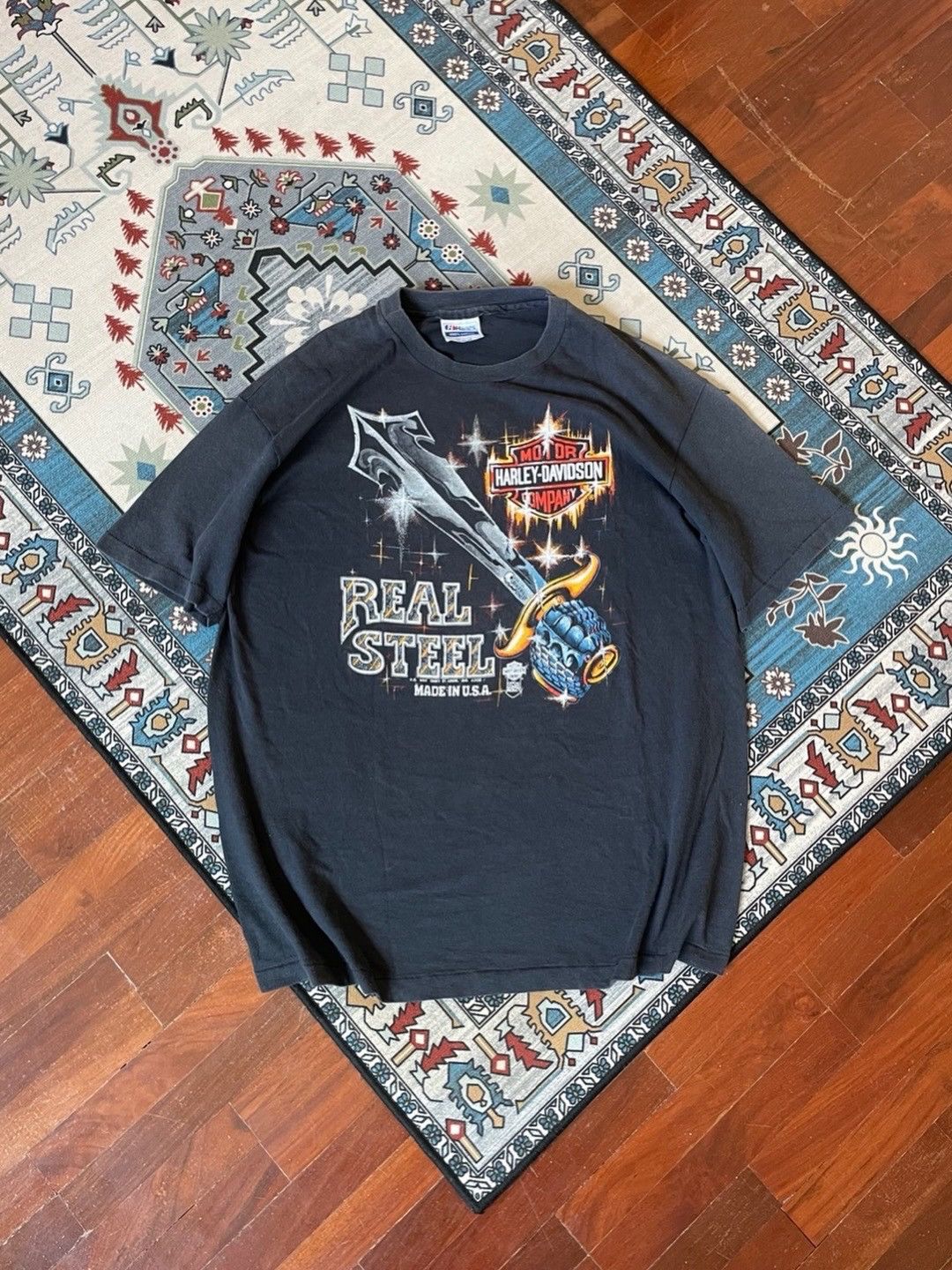 Vintage Harley Davidson 80’s Real Steel Sword Single Stitch