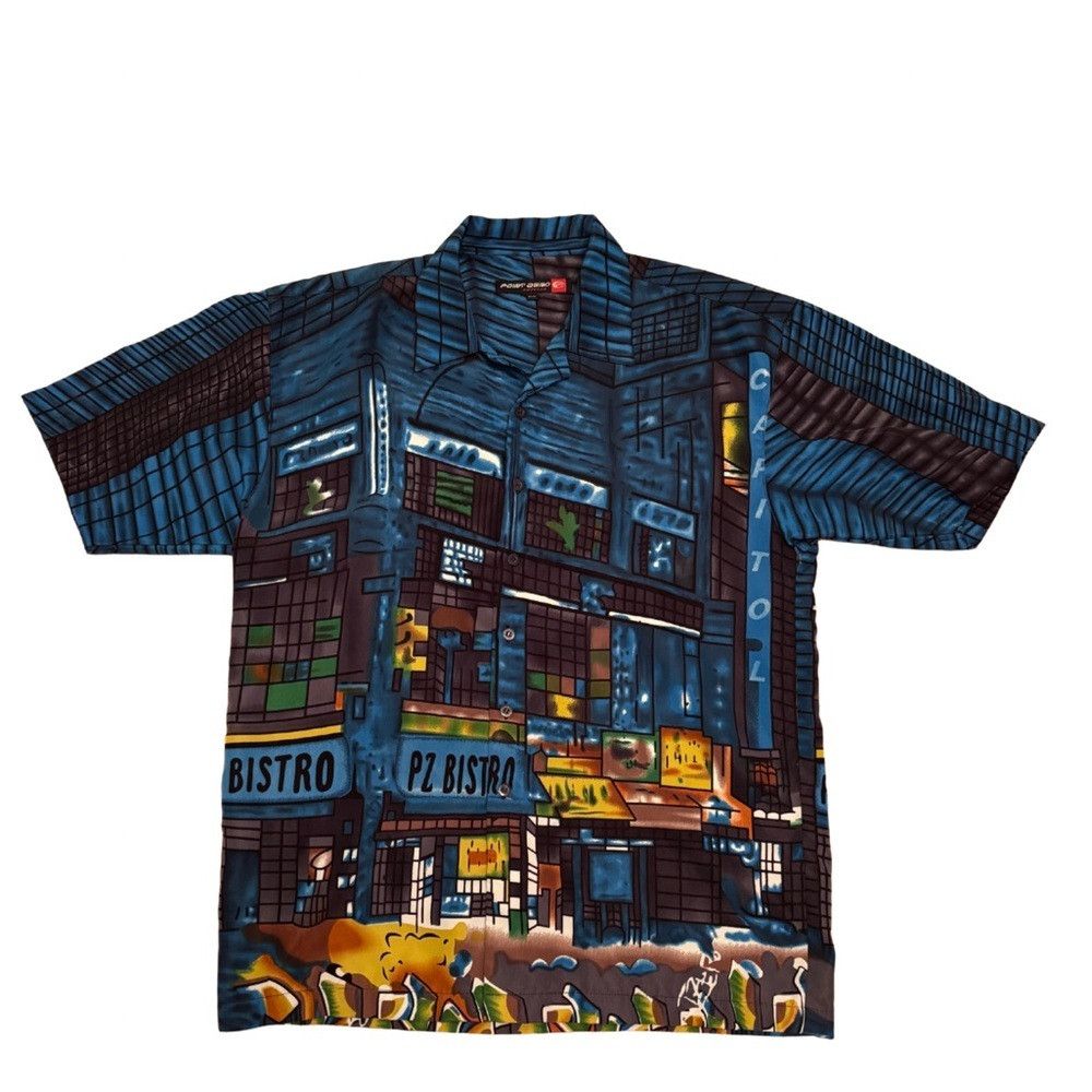 Point Zero Point Zero Y2K Cityscape Graphic Men's Shirt Size US L / EU 52-54 / 3 - 1 Thumbnail