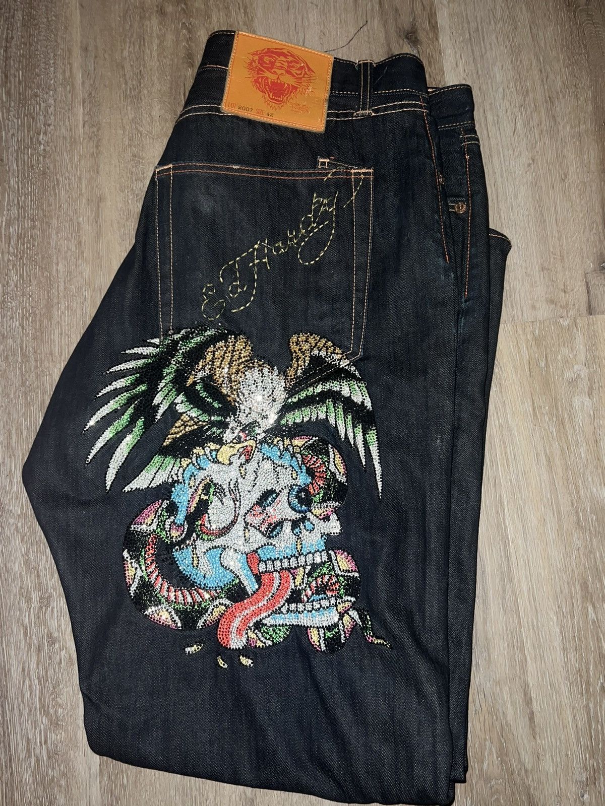 Ed Hardy Ed hardy rinestone vintage jeans Size US 38 / EU 54 - 3 Thumbnail