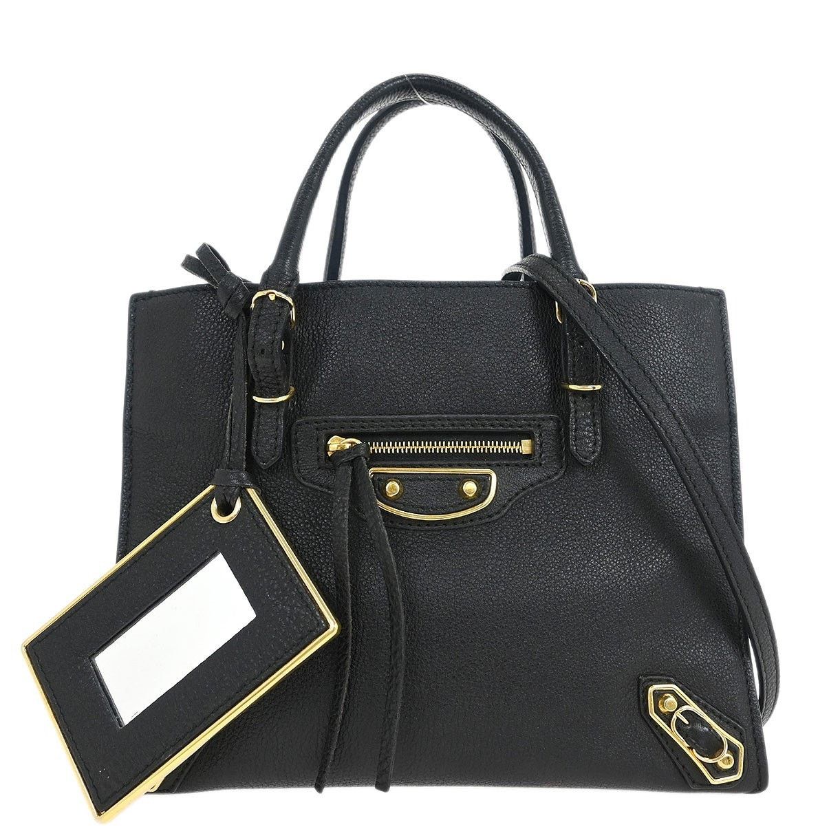 Balenciaga Metal Papier A4 Classic Lic Edge Leather Bag