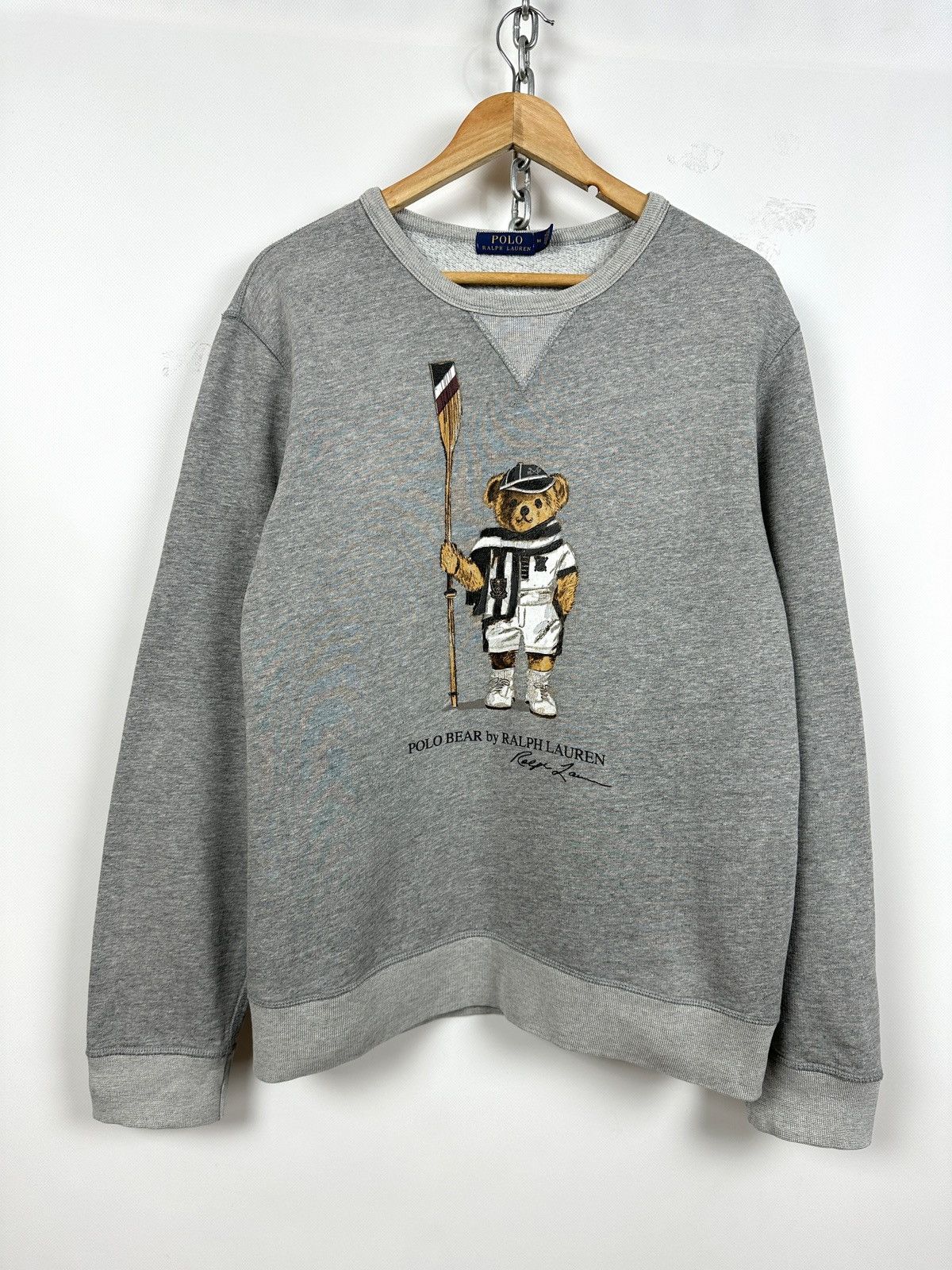 Polo Ralph Lauren Polo Bear by Ralph Lauren Grey Crewneck Sweatshirt Size US M / EU 48-50 / 2 - 2 Thumbnail